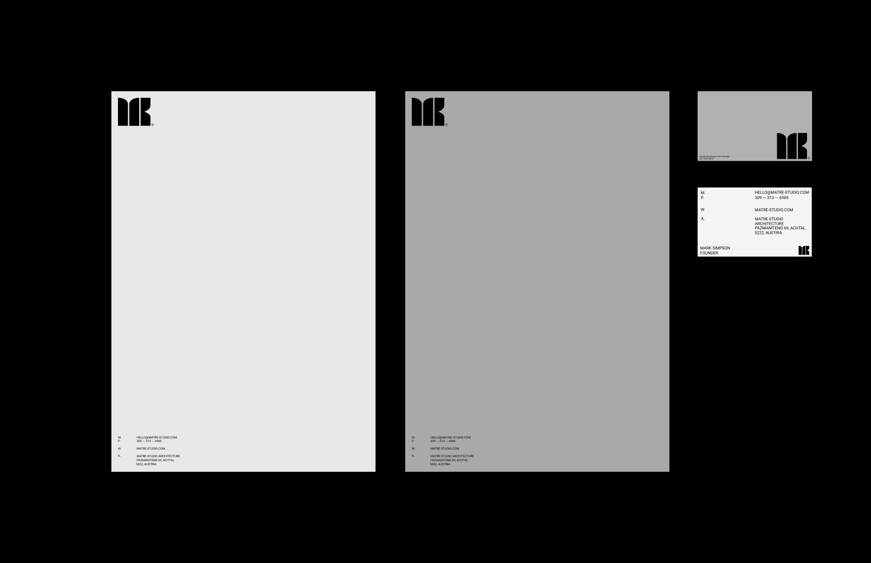 Matre Studio Architecture - Visual Identity — Изображение №6 — Интерфейсы, Брендинг на Dprofile