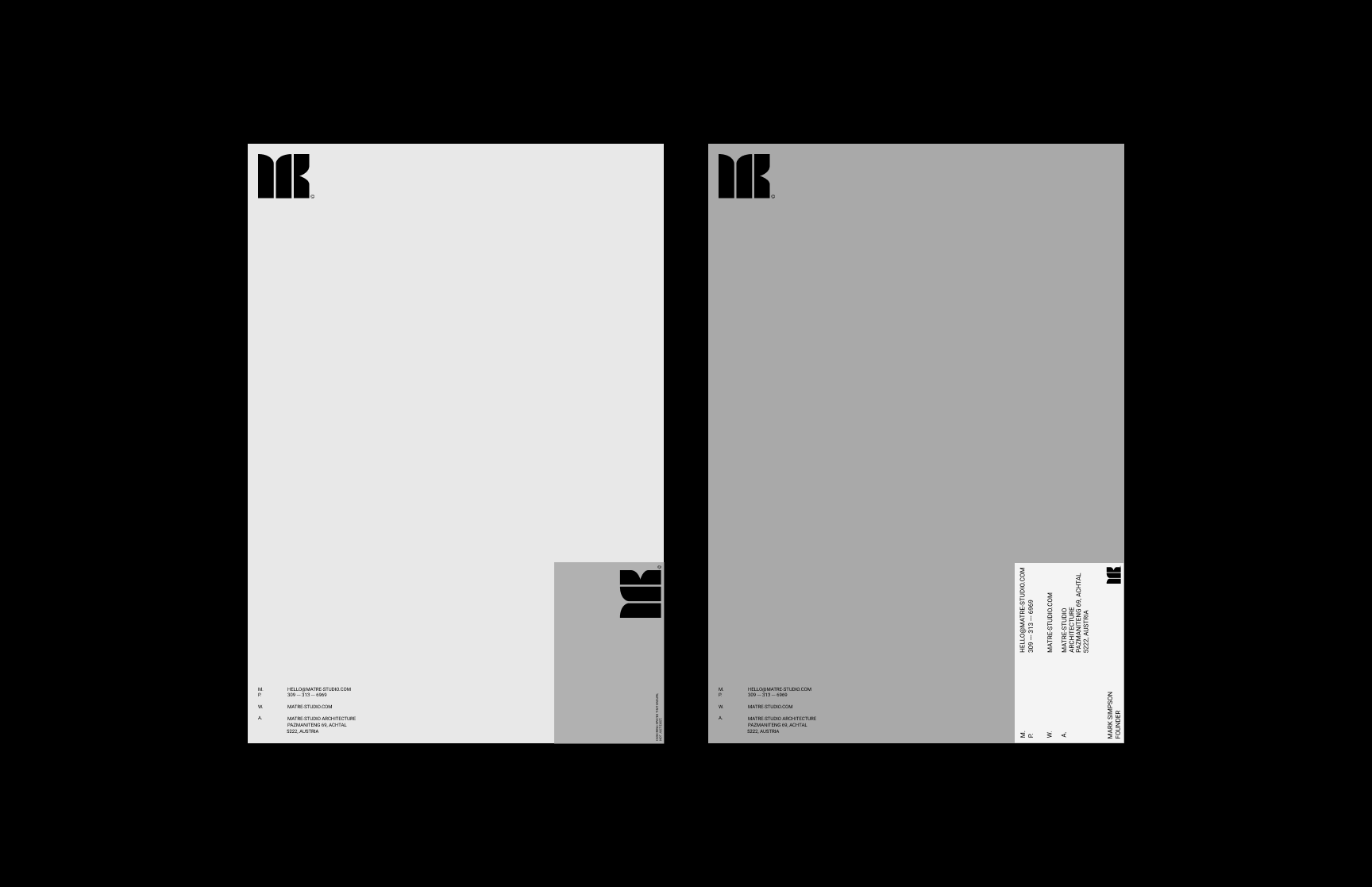 Matre Studio Architecture - Visual Identity — Изображение №5 — Интерфейсы, Брендинг на Dprofile