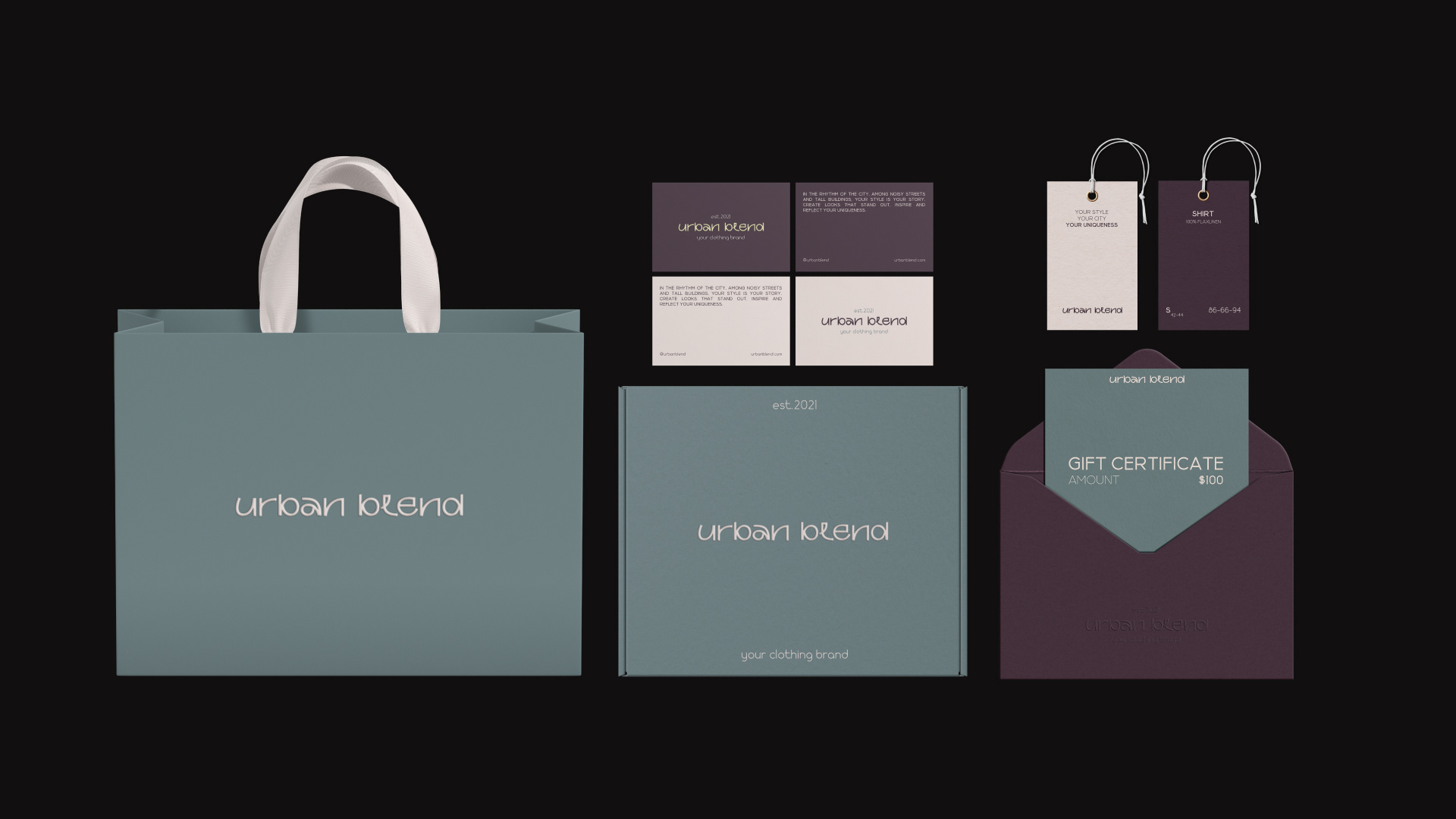 Urban Blend | Фирменный стиль для бренда одежды — Изображение №5 — Брендинг на Dprofile