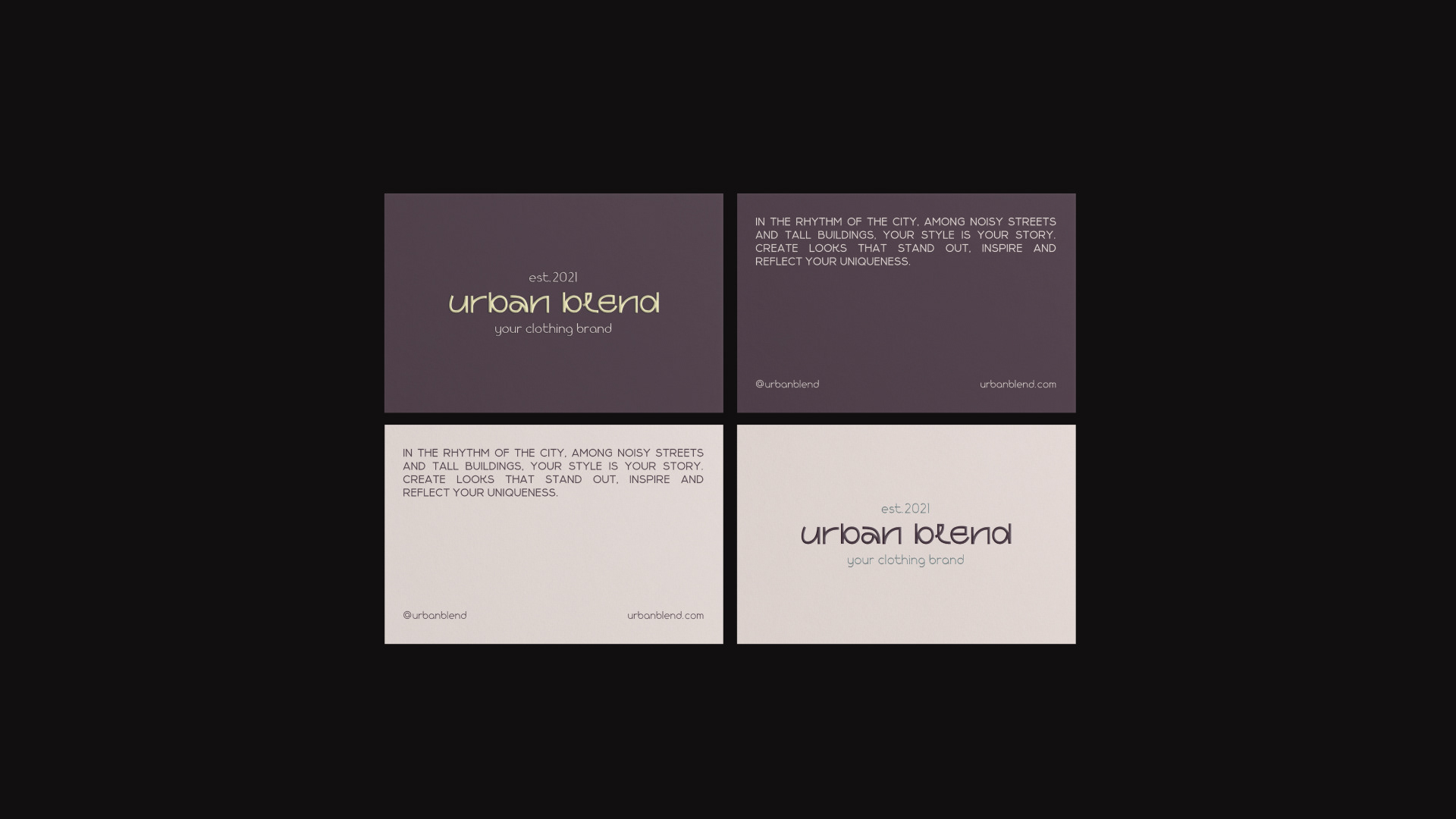 Urban Blend | Фирменный стиль для бренда одежды — Изображение №3 — Брендинг на Dprofile