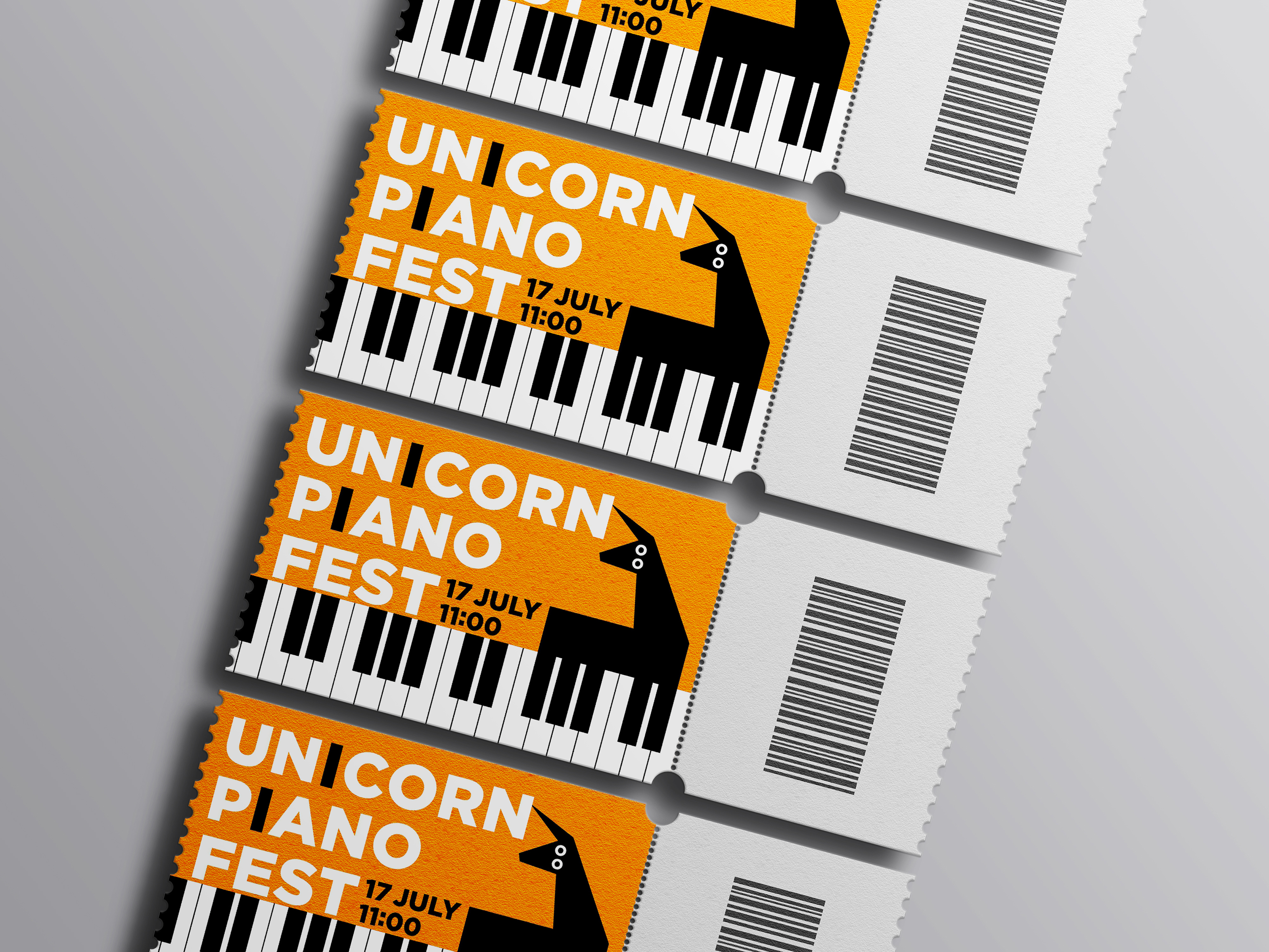 Айдентика для фестиваля Unicorn Piano Fest — Изображение №6 — Брендинг, Графика на Dprofile