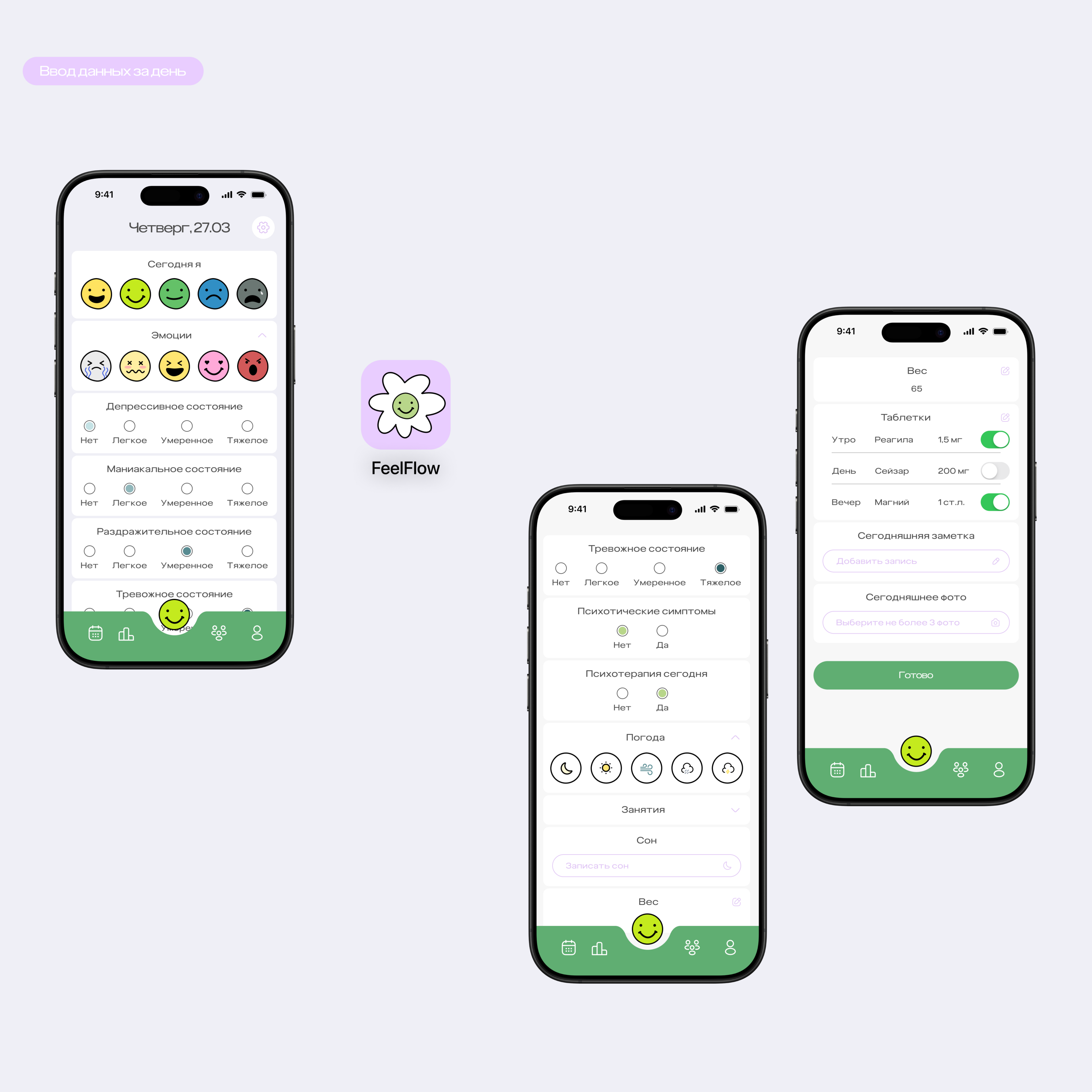 FeelFlow - дневник настроения — Изображение №9 — Интерфейсы, Брендинг на Dprofile