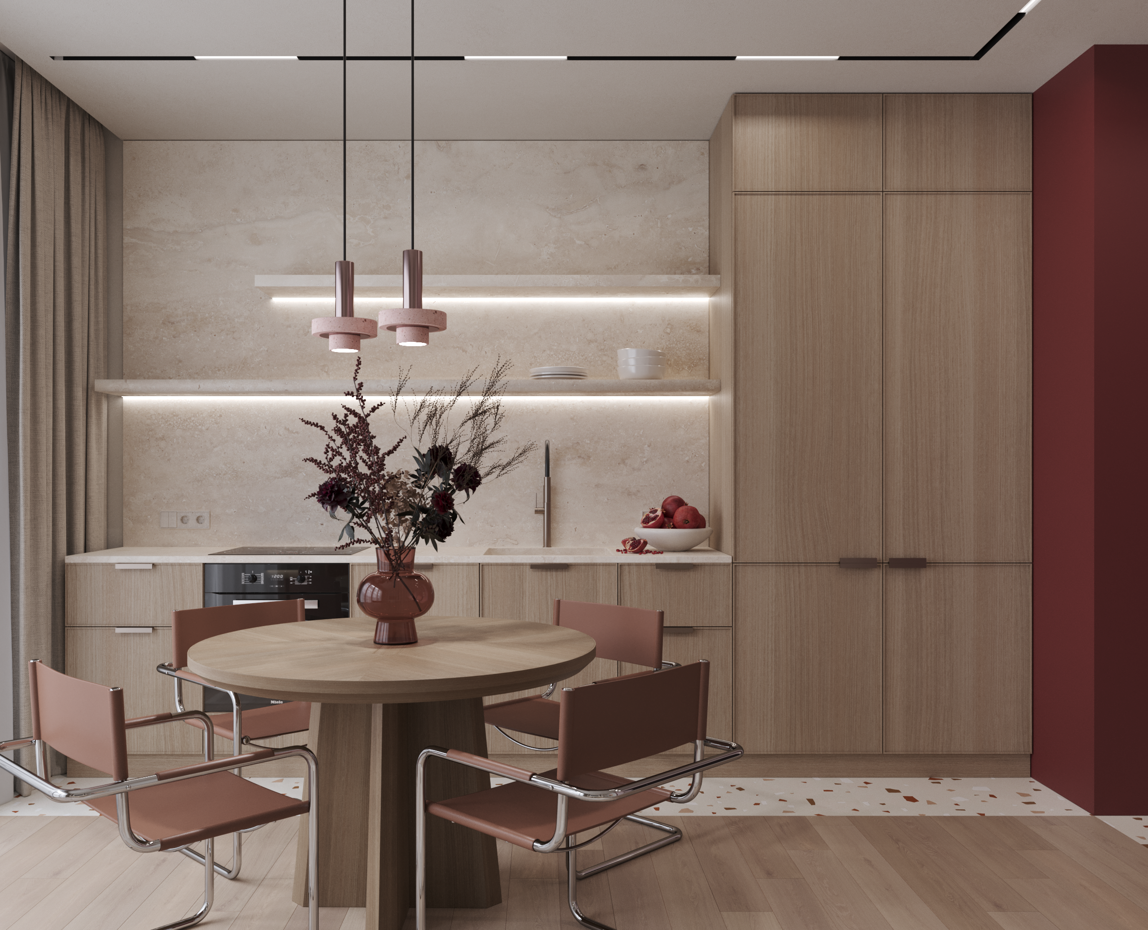 Квартира с яркими акцентами — 3D на Dprofile