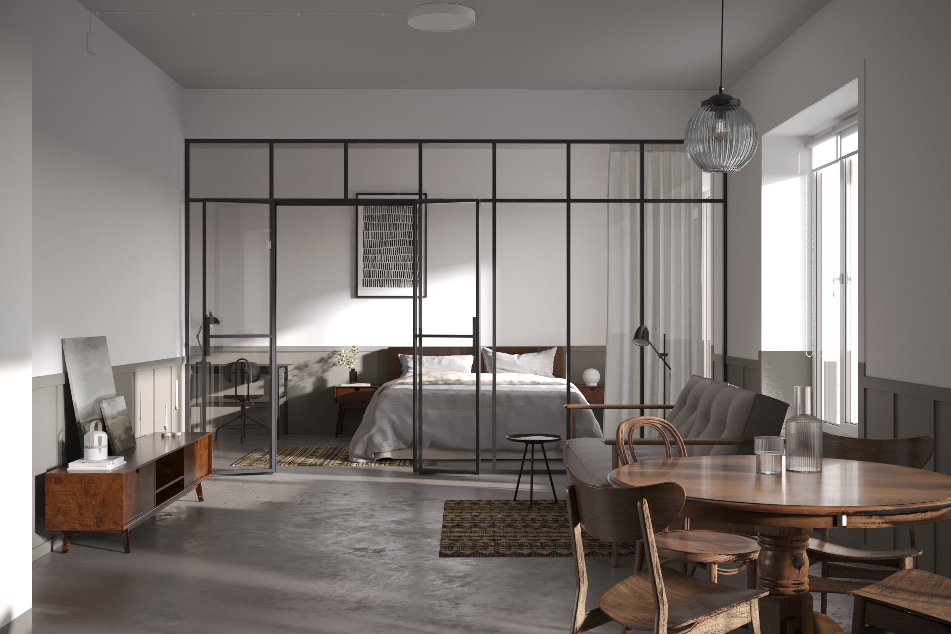 квартира в стиле mid-century — Изображение №3 — 3D на Dprofile