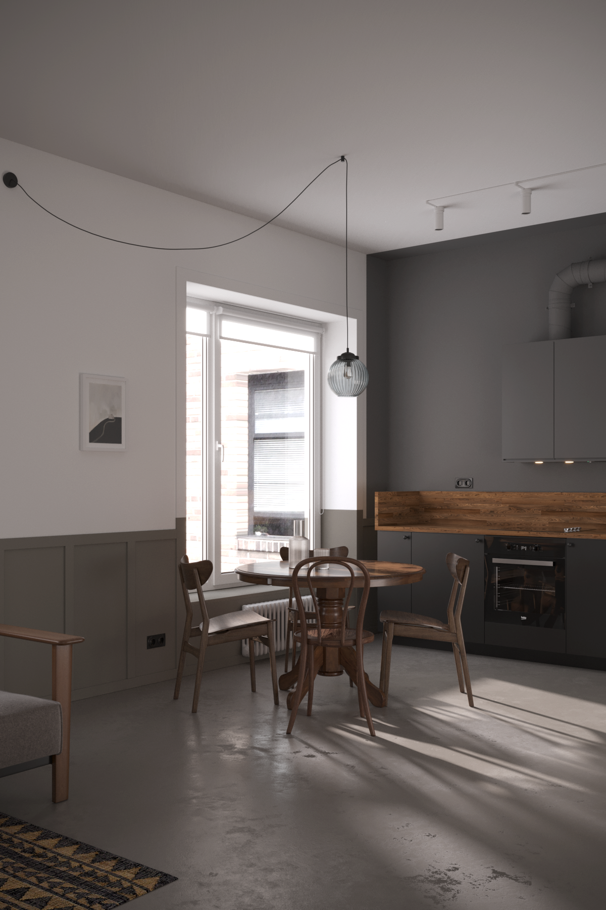 квартира в стиле mid-century — Изображение №2 — 3D на Dprofile