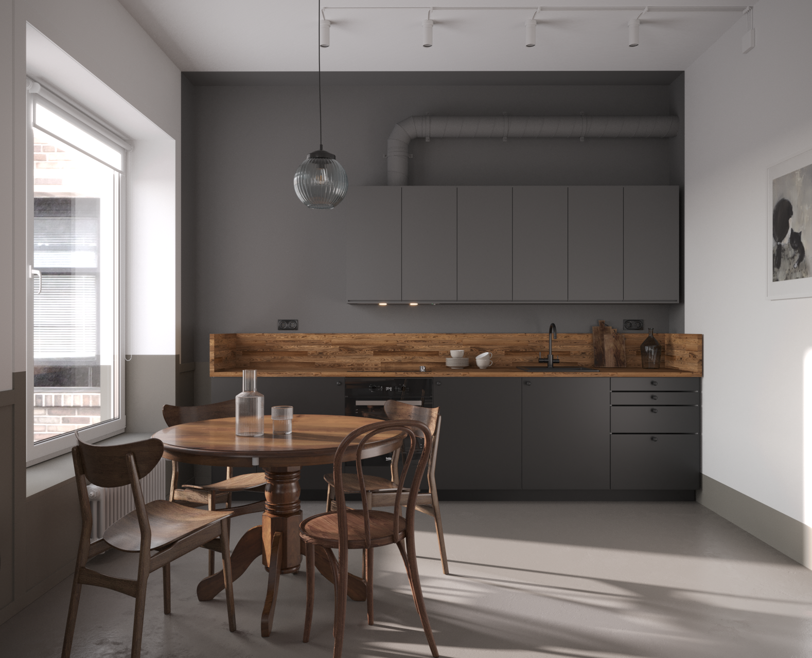 квартира в стиле mid-century — 3D на Dprofile