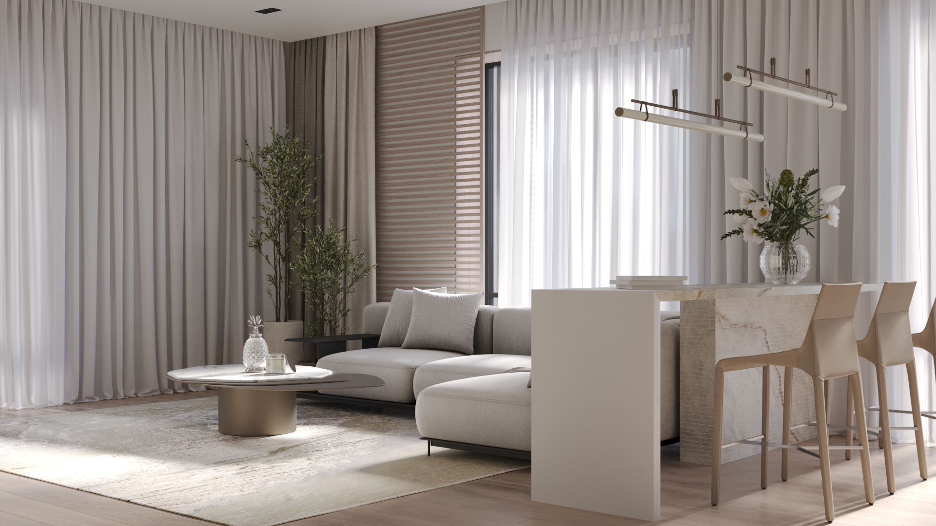 современные апартаменты (ч.1) — Изображение №2 — 3D на Dprofile