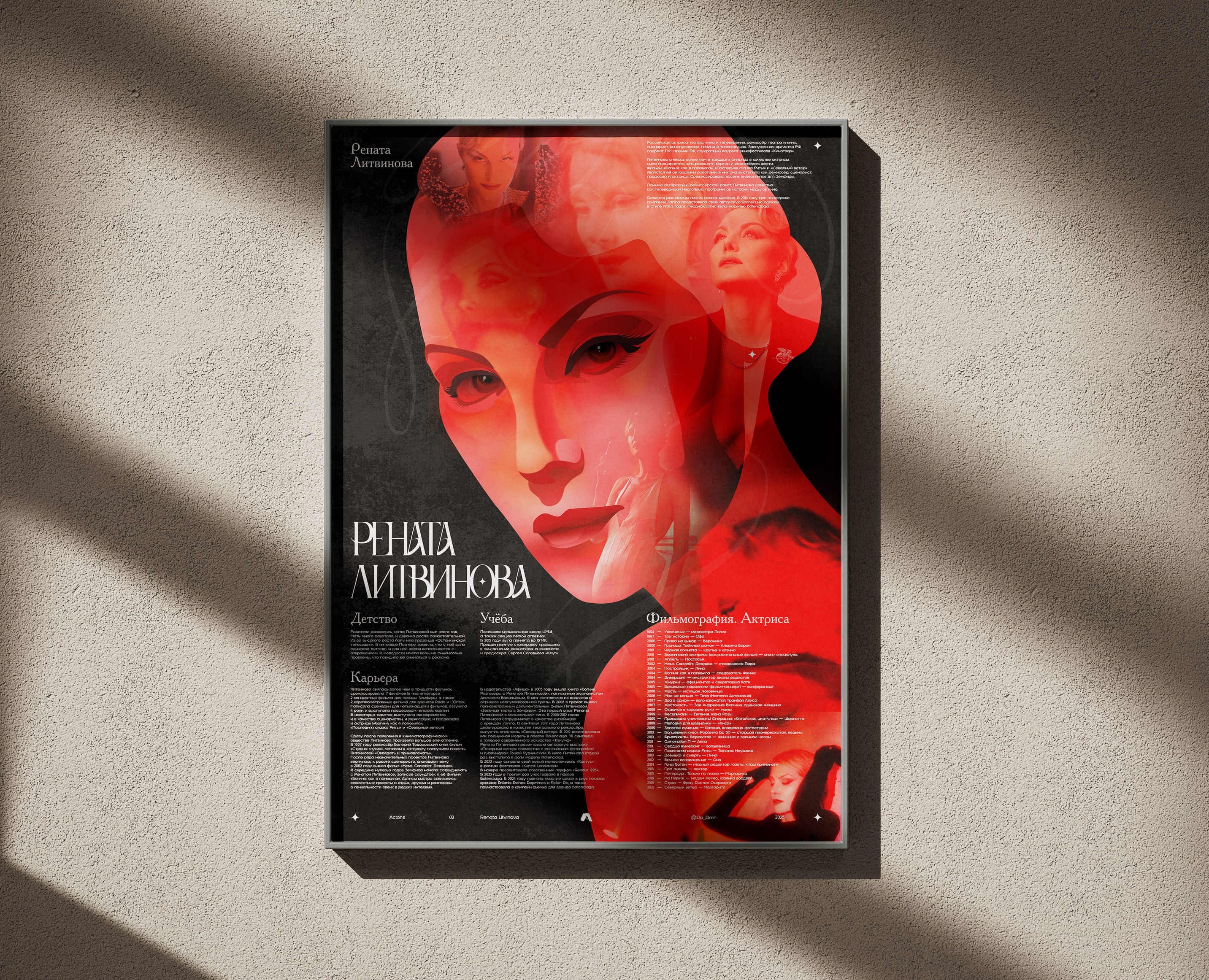 Графический плакат. "Actors". Рената Литвинова. на Dprofile