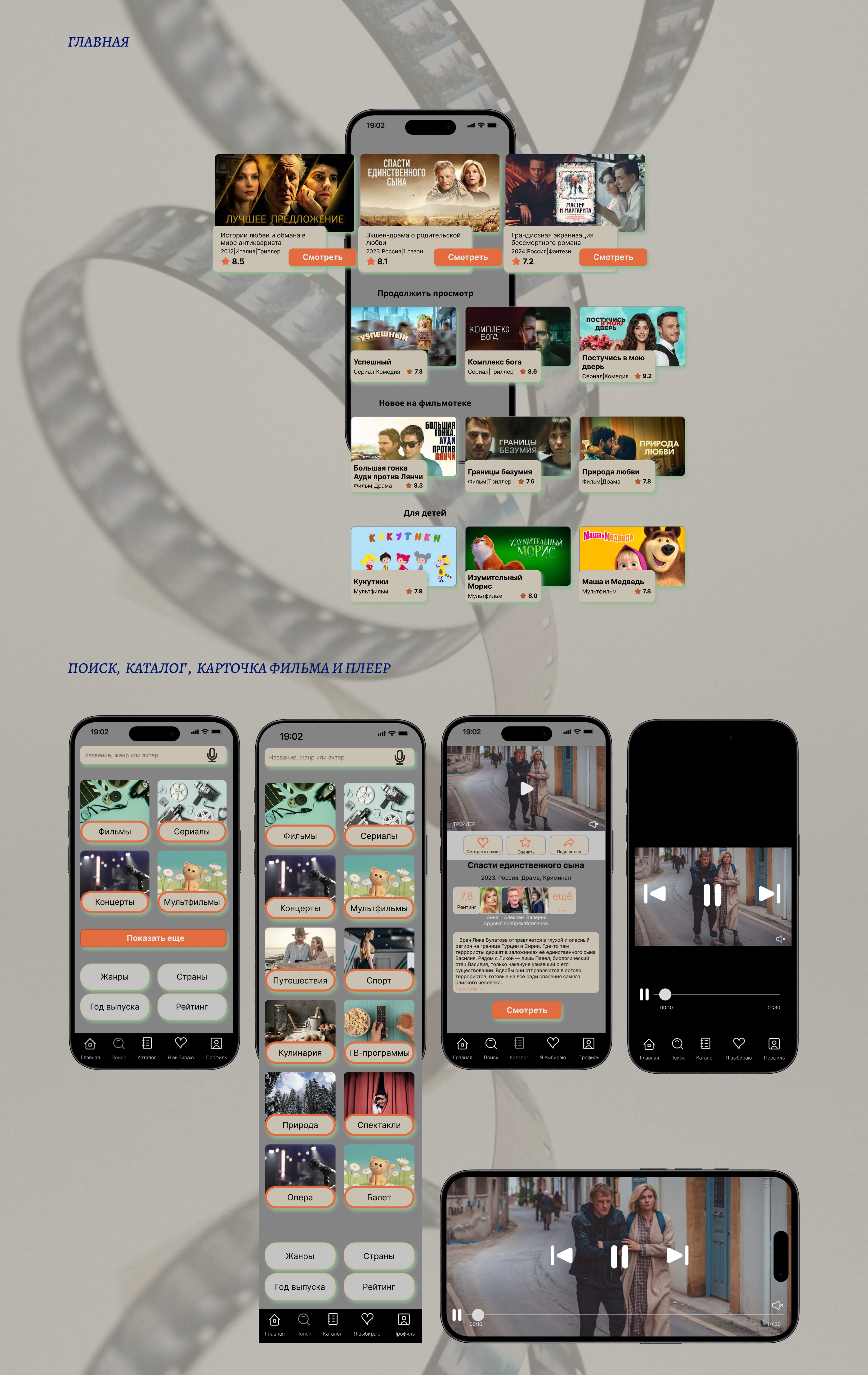 Дизайн мобильного приложения онлайн-кинотеатра — Изображение №9 — Интерфейсы на Dprofile