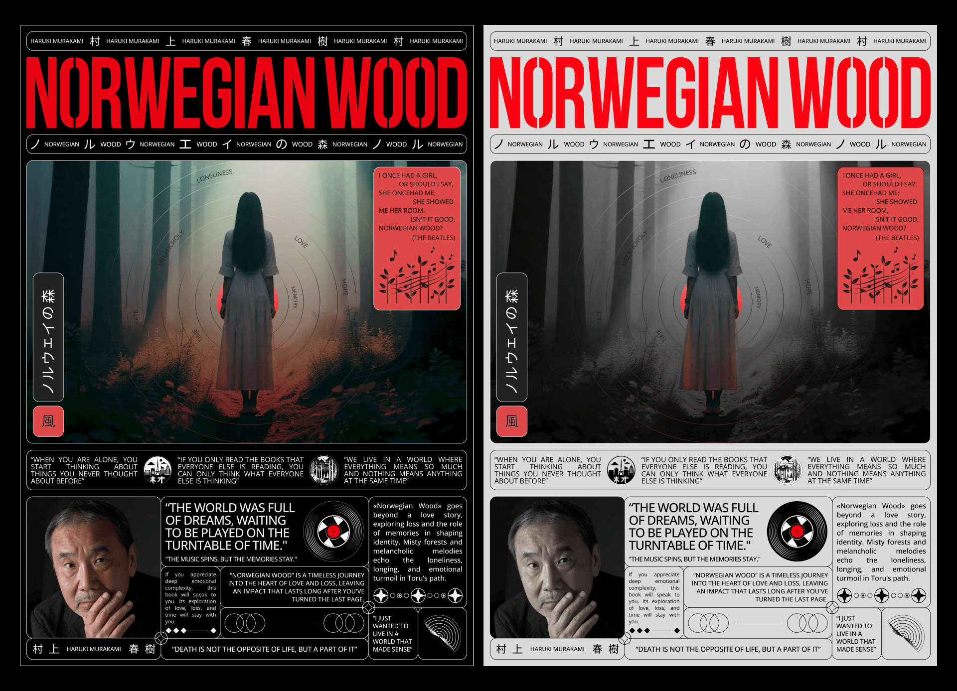 Poster Collection | Haruki Murakami | Norwegian Wood — Изображение №9 — Графика на Dprofile
