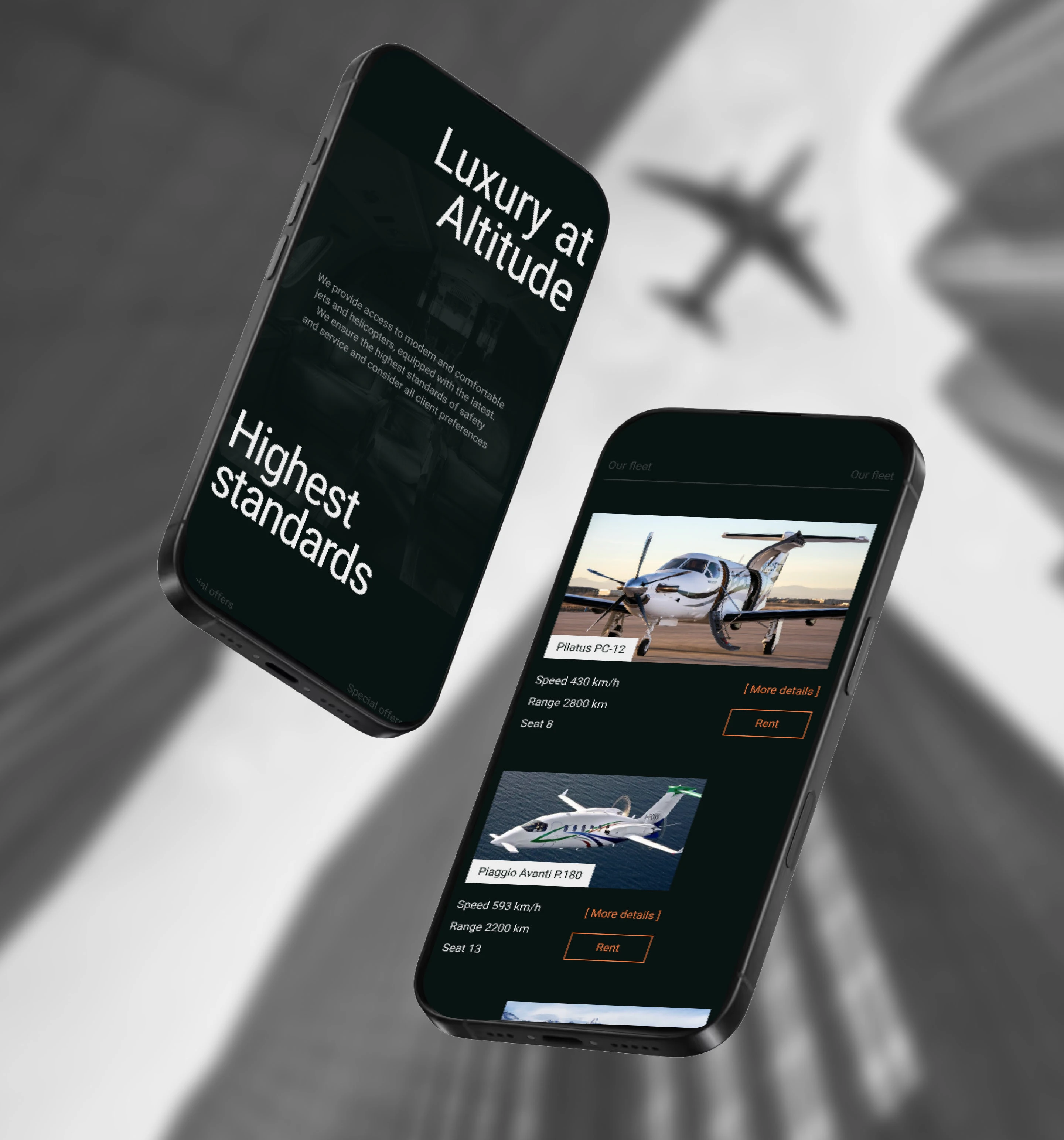 SkyElite Aviation - Дизайн сайта — Изображение №4 — Интерфейсы, Анимация на Dprofile