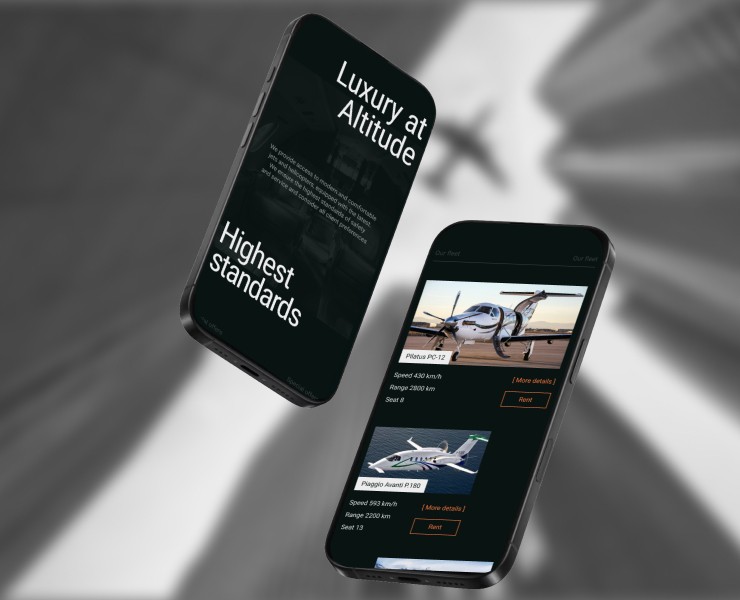 SkyElite Aviation - Дизайн сайта — Интерфейсы, Анимация на Dprofile
