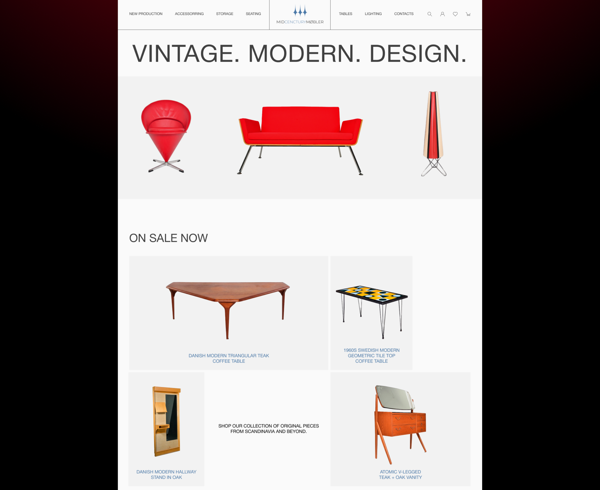 Mid Century Møbler | E-commerce Redesign — Изображение №2 — Интерфейсы на Dprofile