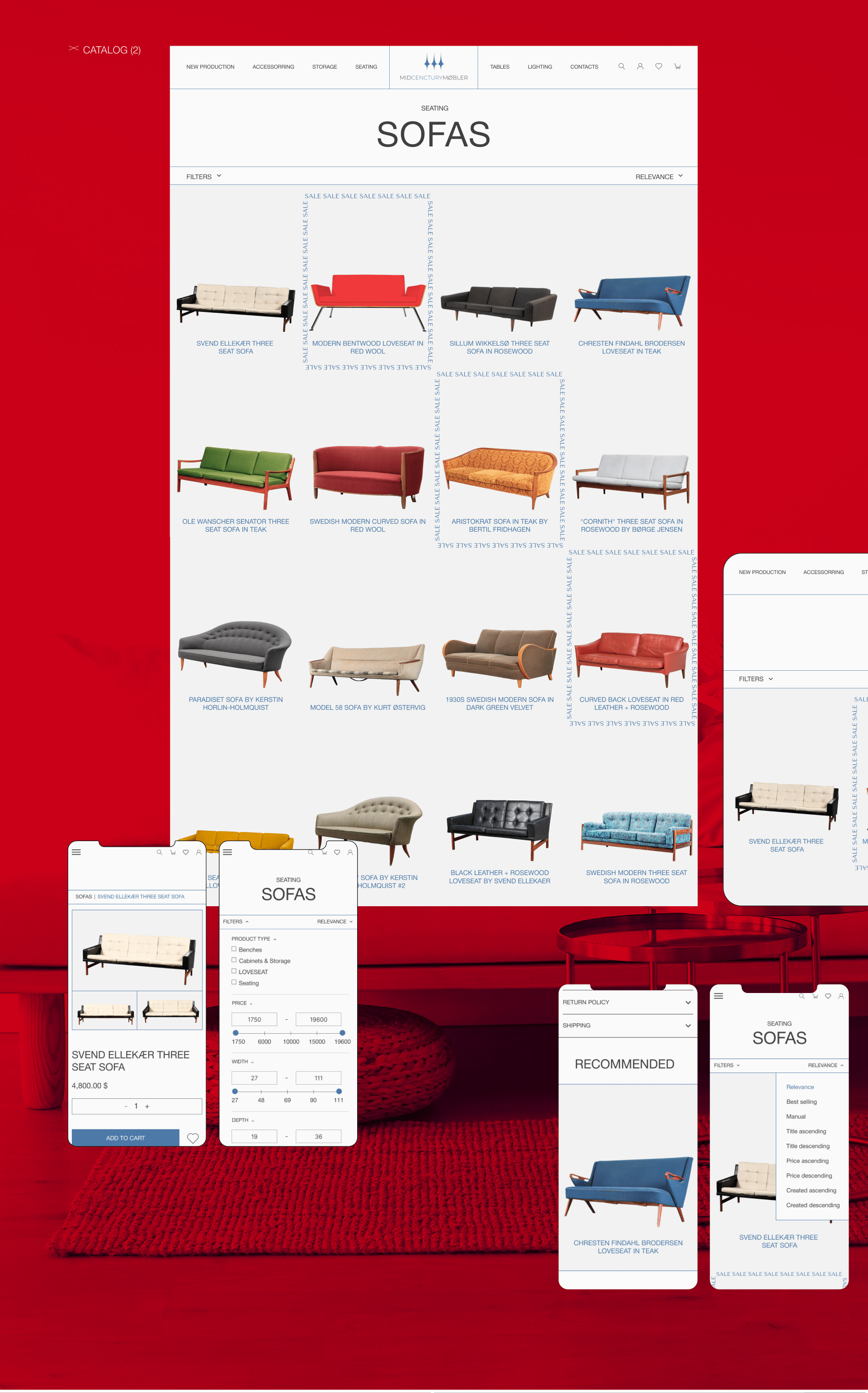 Mid Century Møbler | E-commerce Redesign — Изображение №6 — Интерфейсы на Dprofile