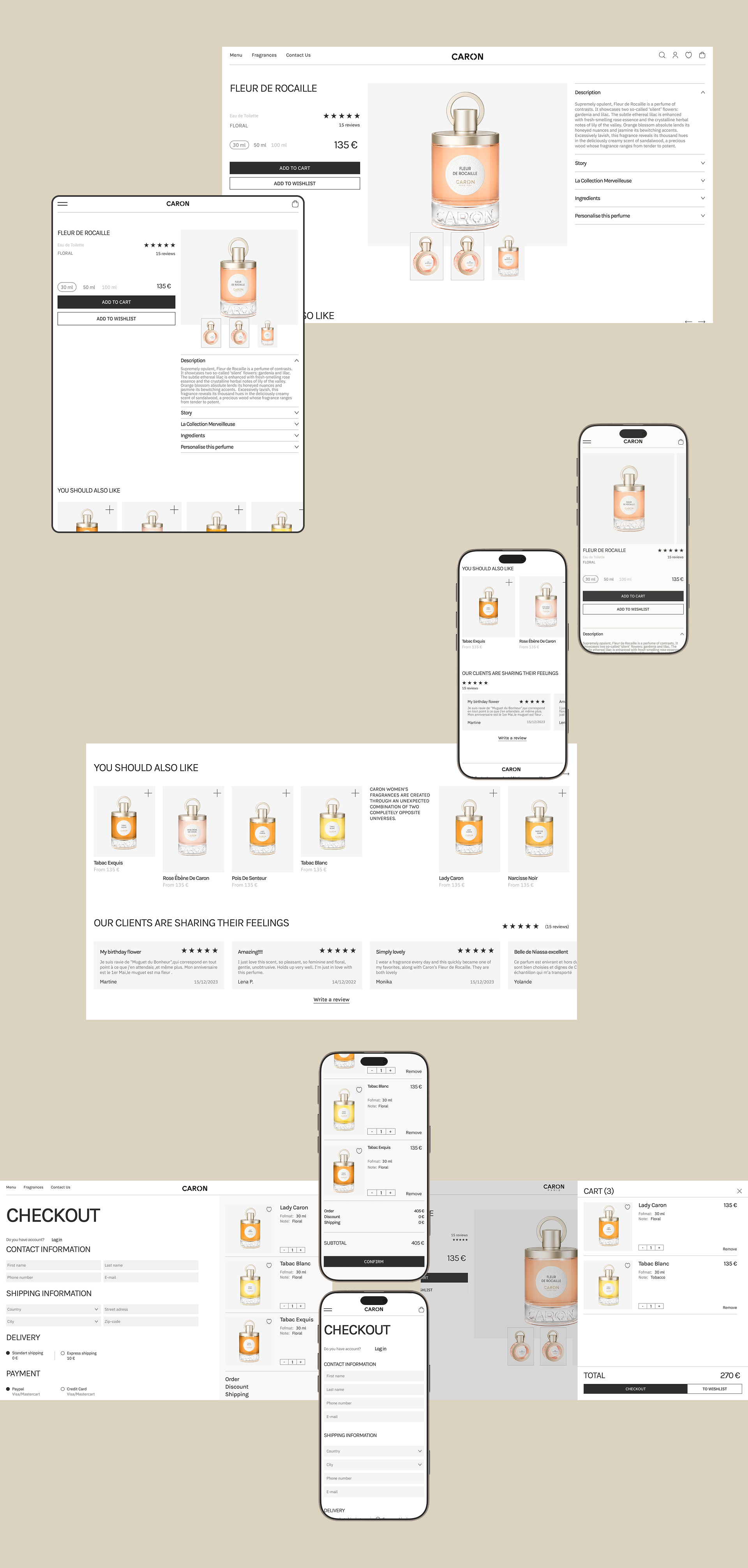 Caron | E-commerce redesign — Изображение №6 — Интерфейсы на Dprofile