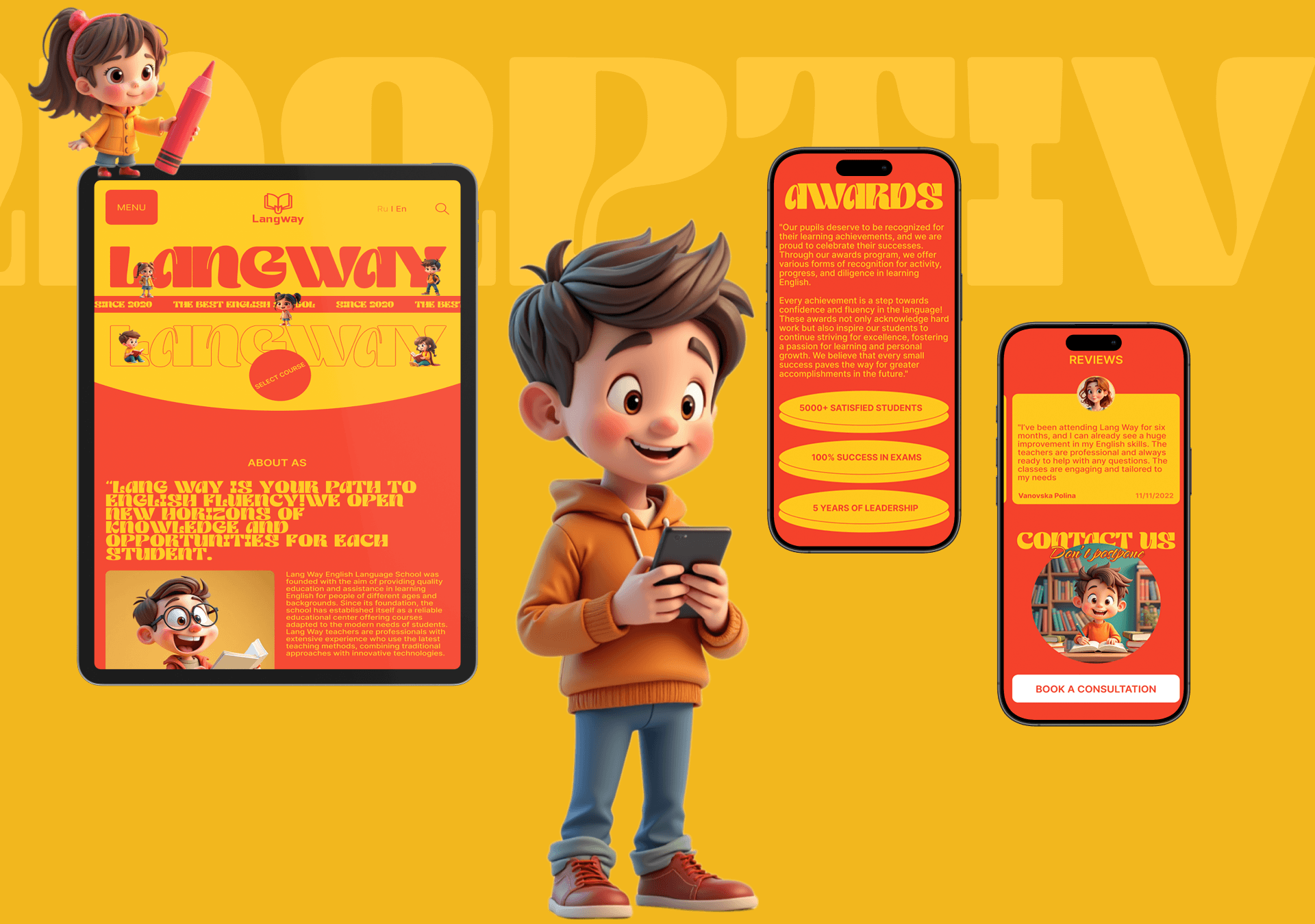 Langway School Website: UI/UX Case Study — Изображение №4 — Интерфейсы на Dprofile