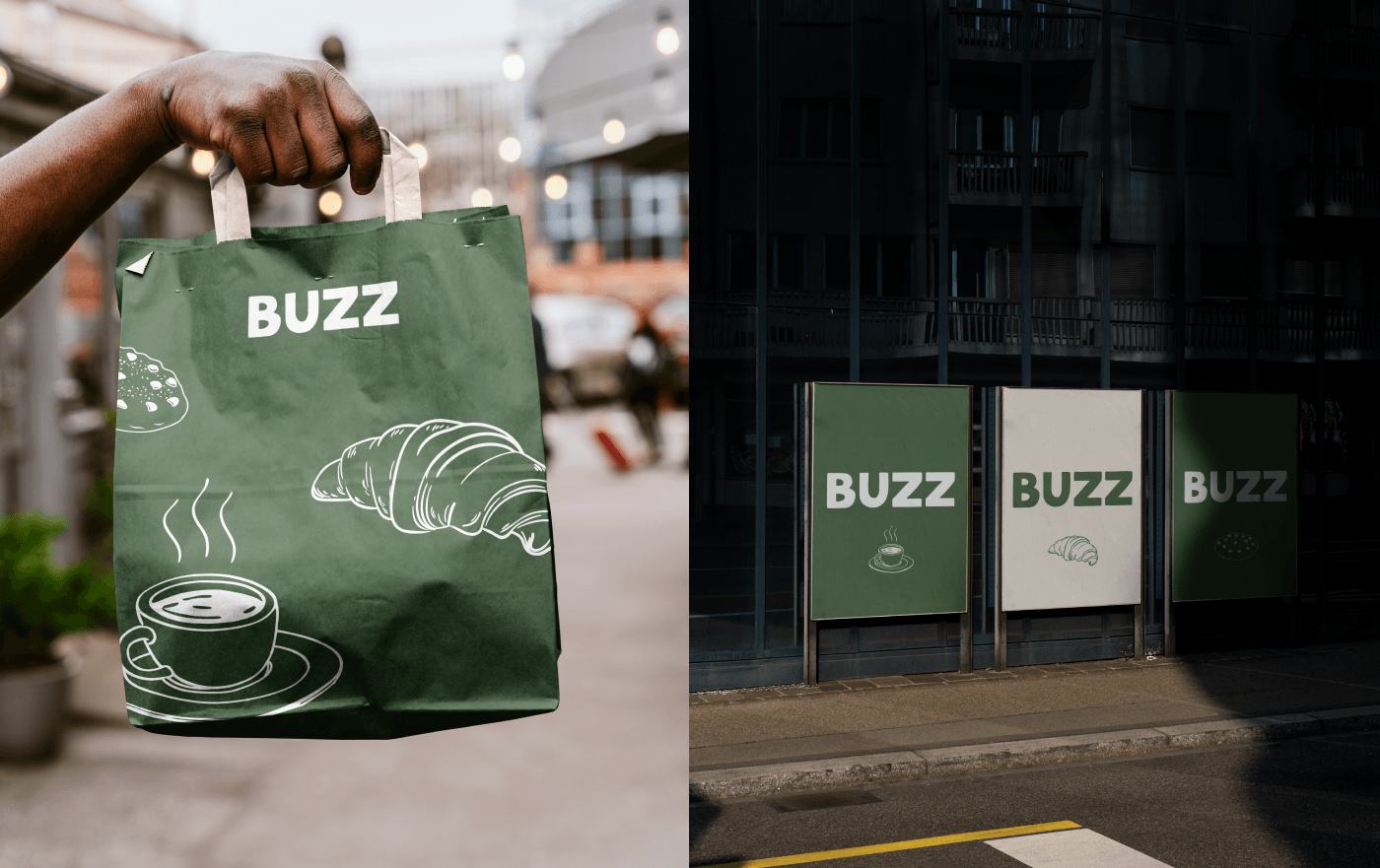 BUZZ | BRAND IDENTITY FOR CAFE COFFEE SHOP — Изображение №6 — Брендинг, Графика на Dprofile