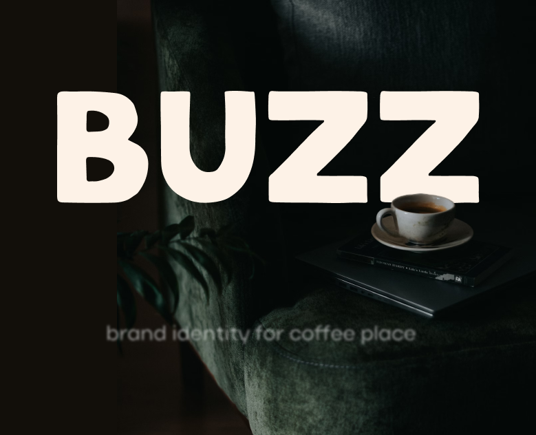 BUZZ | BRAND IDENTITY FOR CAFE COFFEE SHOP — Брендинг, Графика на Dprofile