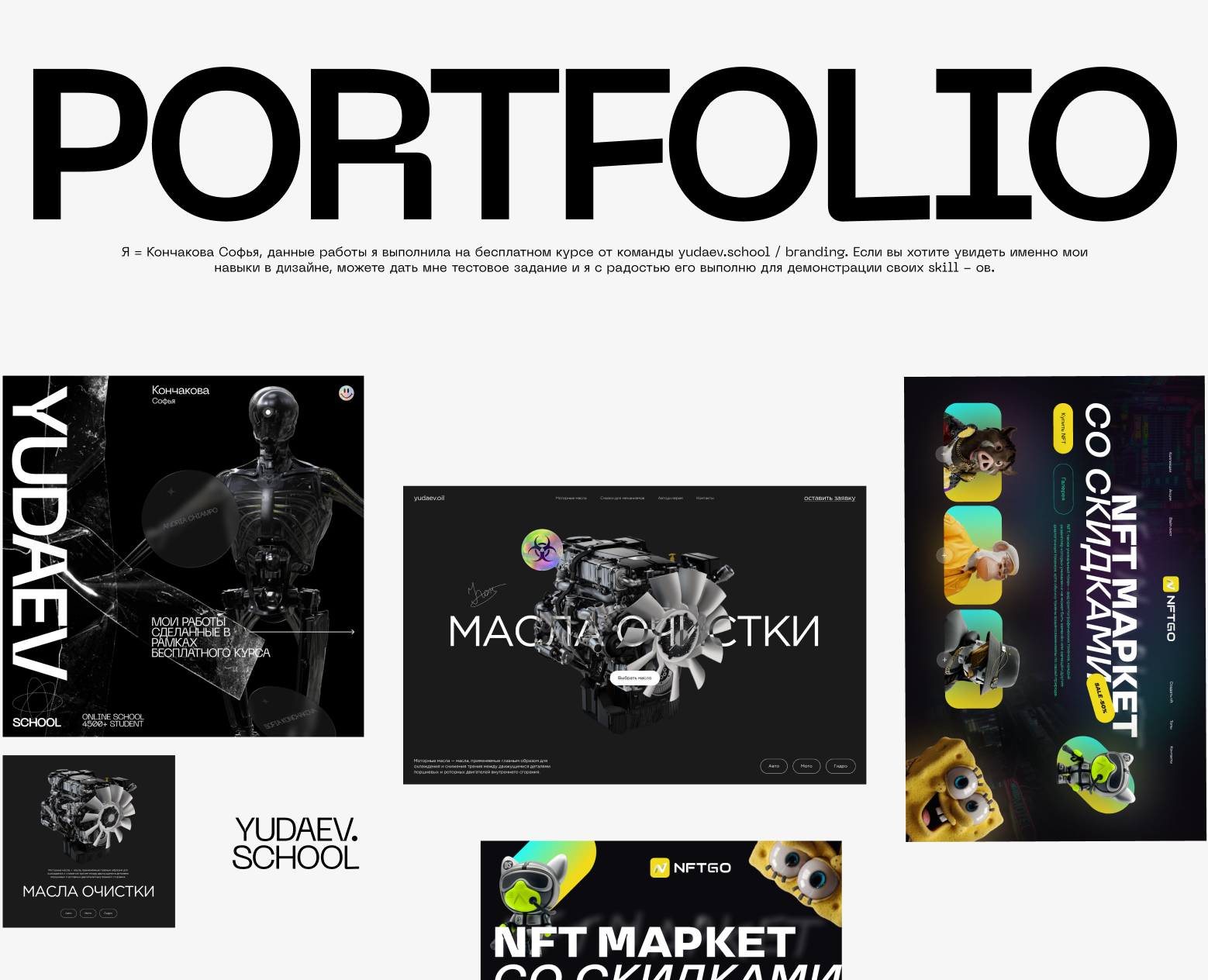 Portfolio  #YudaevSchool — Интерфейсы на Dprofile