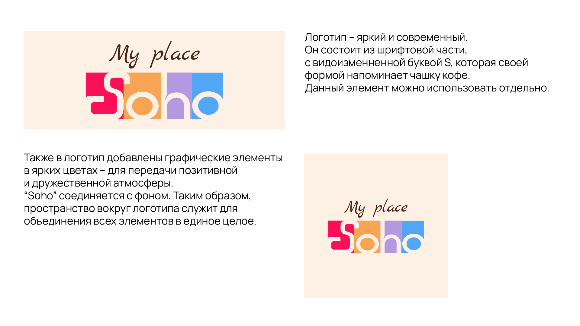 Фирменный стиль для кофейни «My Place Soho» — Изображение №3 — Брендинг, Графика на Dprofile