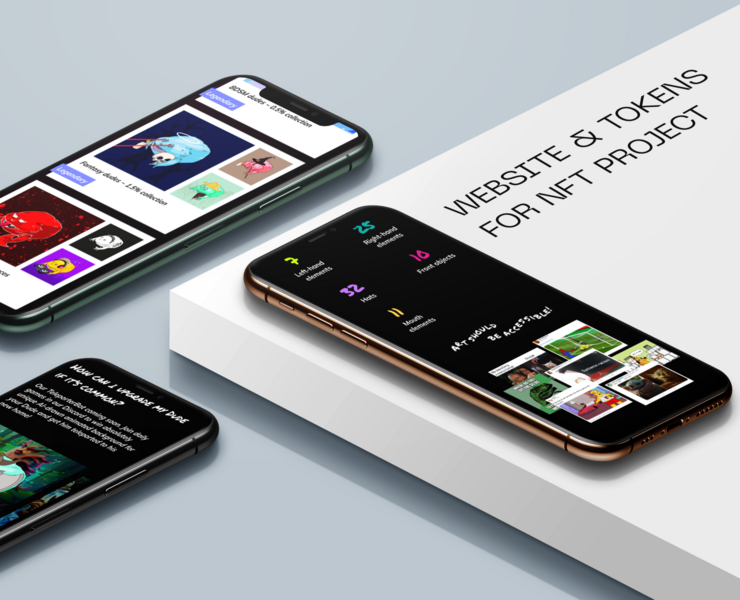 Website & tokens for NFT project — Интерфейсы, Иллюстрация на Dprofile