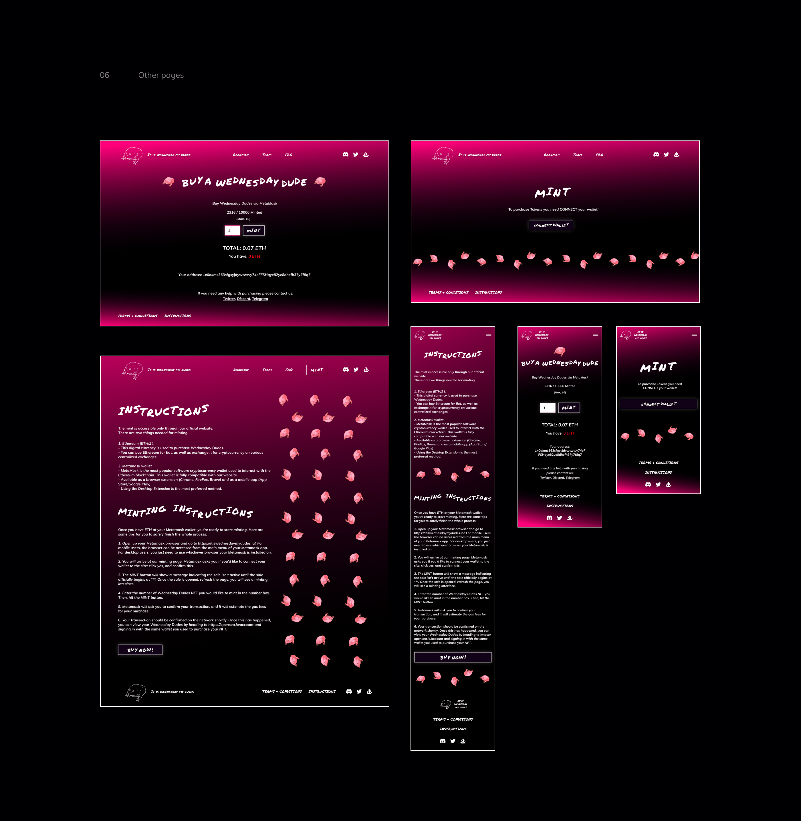 Website & tokens for NFT project — Изображение №6 — Интерфейсы, Иллюстрация на Dprofile