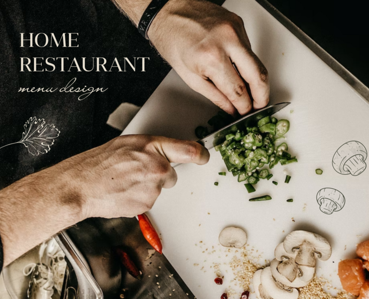 Home restaurant menu design — Иллюстрация, Графика на Dprofile