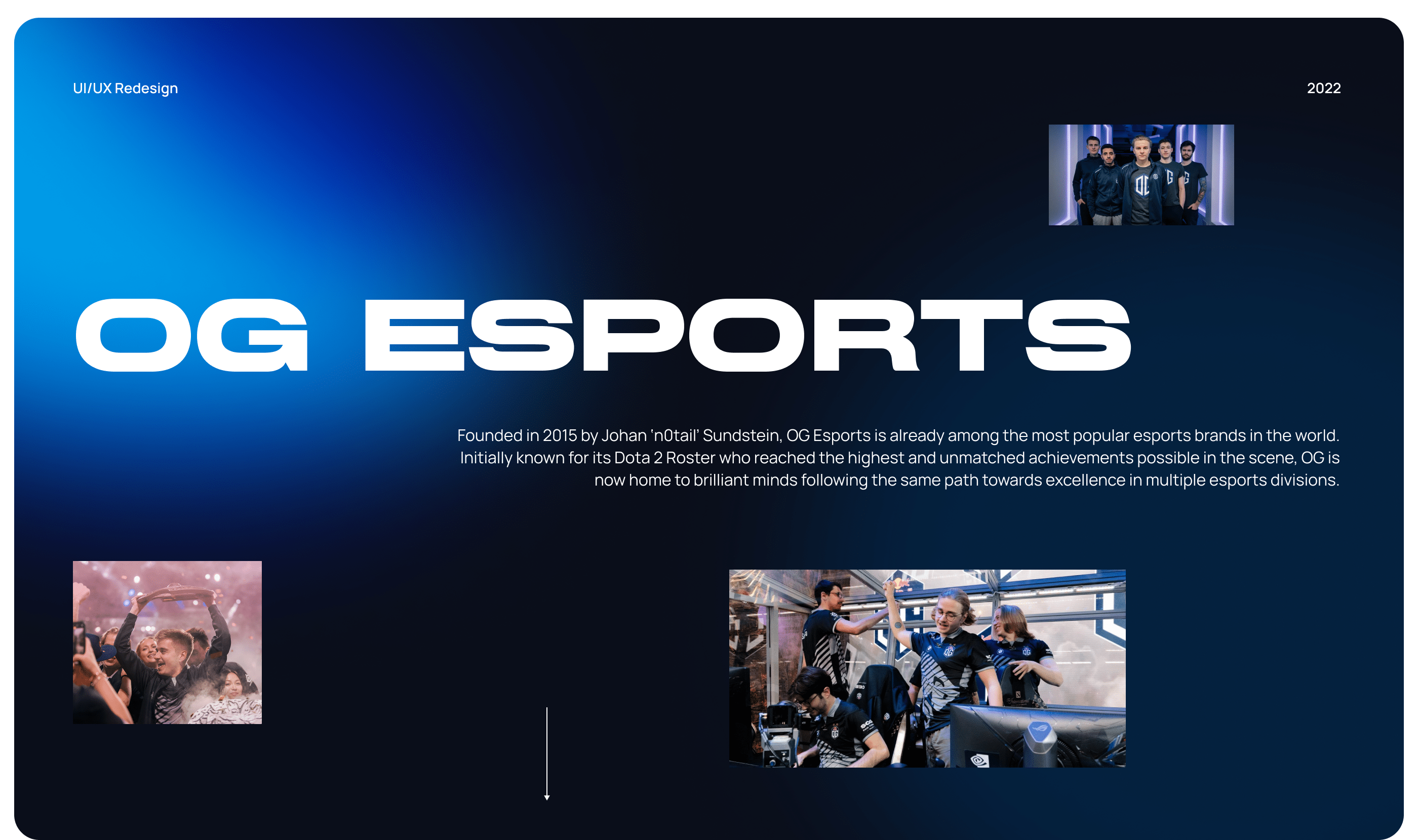 OG ESPORTS UI/UX Redesign — Изображение №1 — Интерфейсы, Графика на Dprofile
