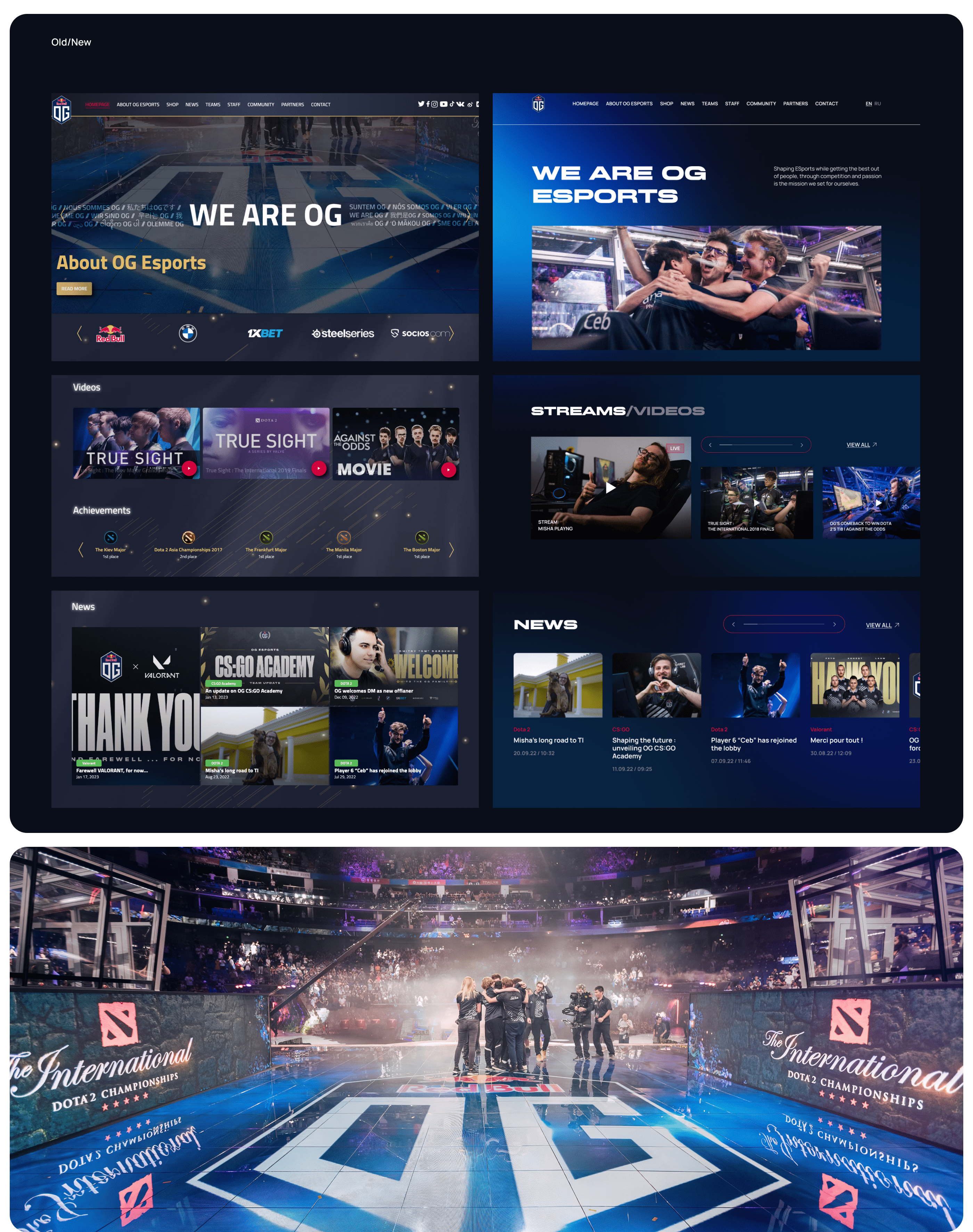 OG ESPORTS UI/UX Redesign — Изображение №2 — Интерфейсы, Графика на Dprofile