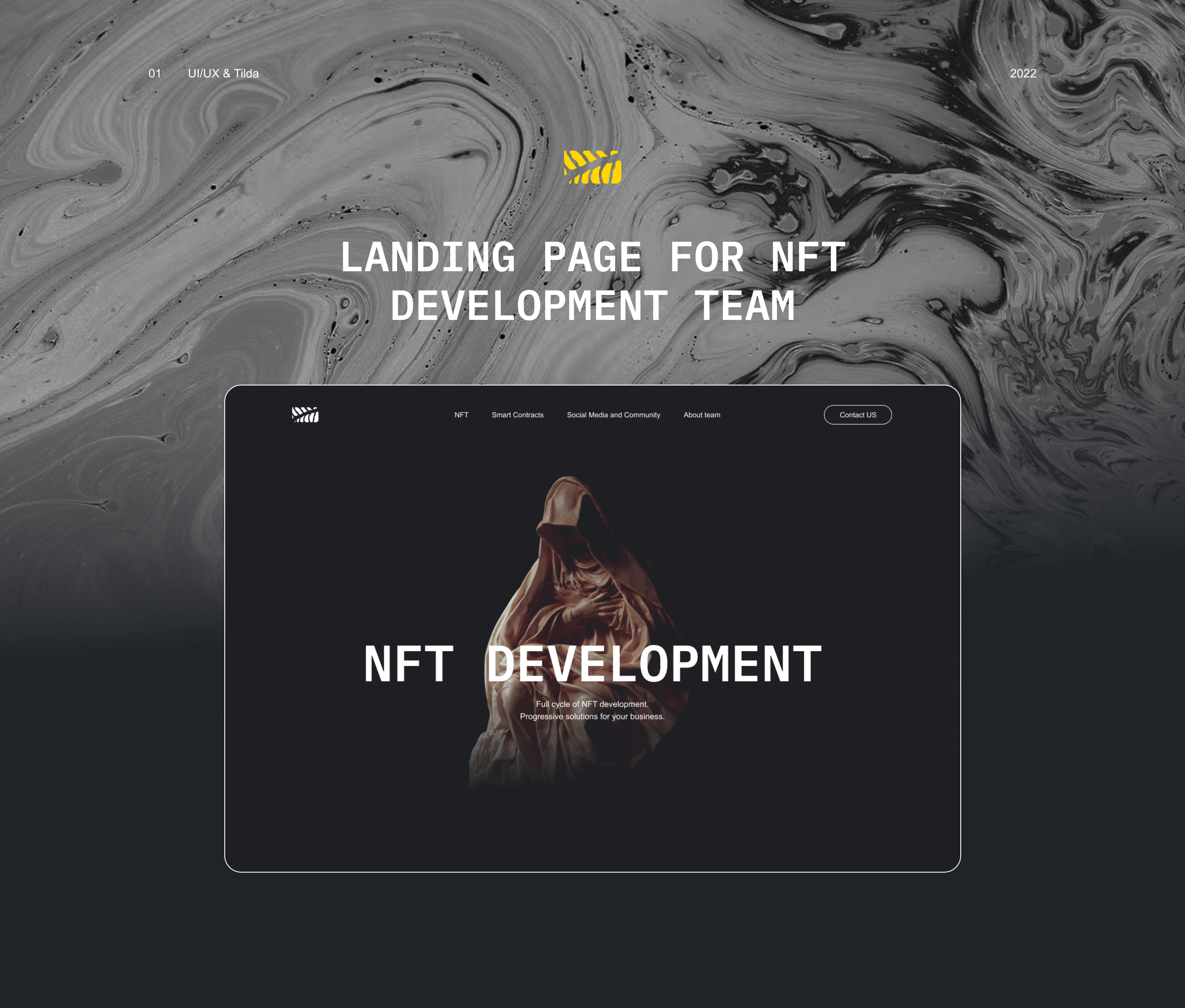 Landing page for Crypto&NFT developers — Изображение №1 — Интерфейсы, Брендинг на Dprofile