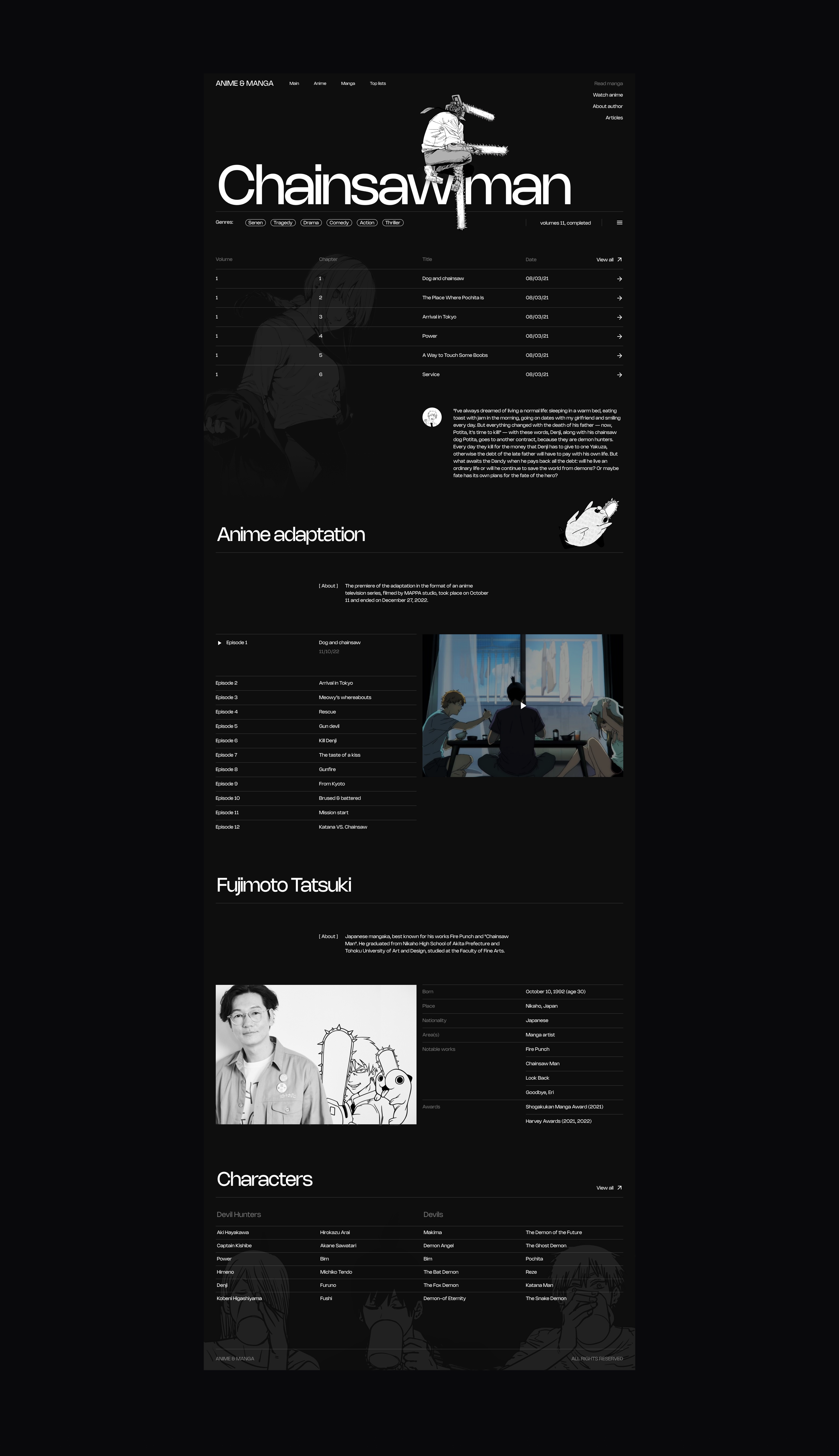 Anime & Manga service UI/UX — Изображение №3 — Интерфейсы, Графика на Dprofile