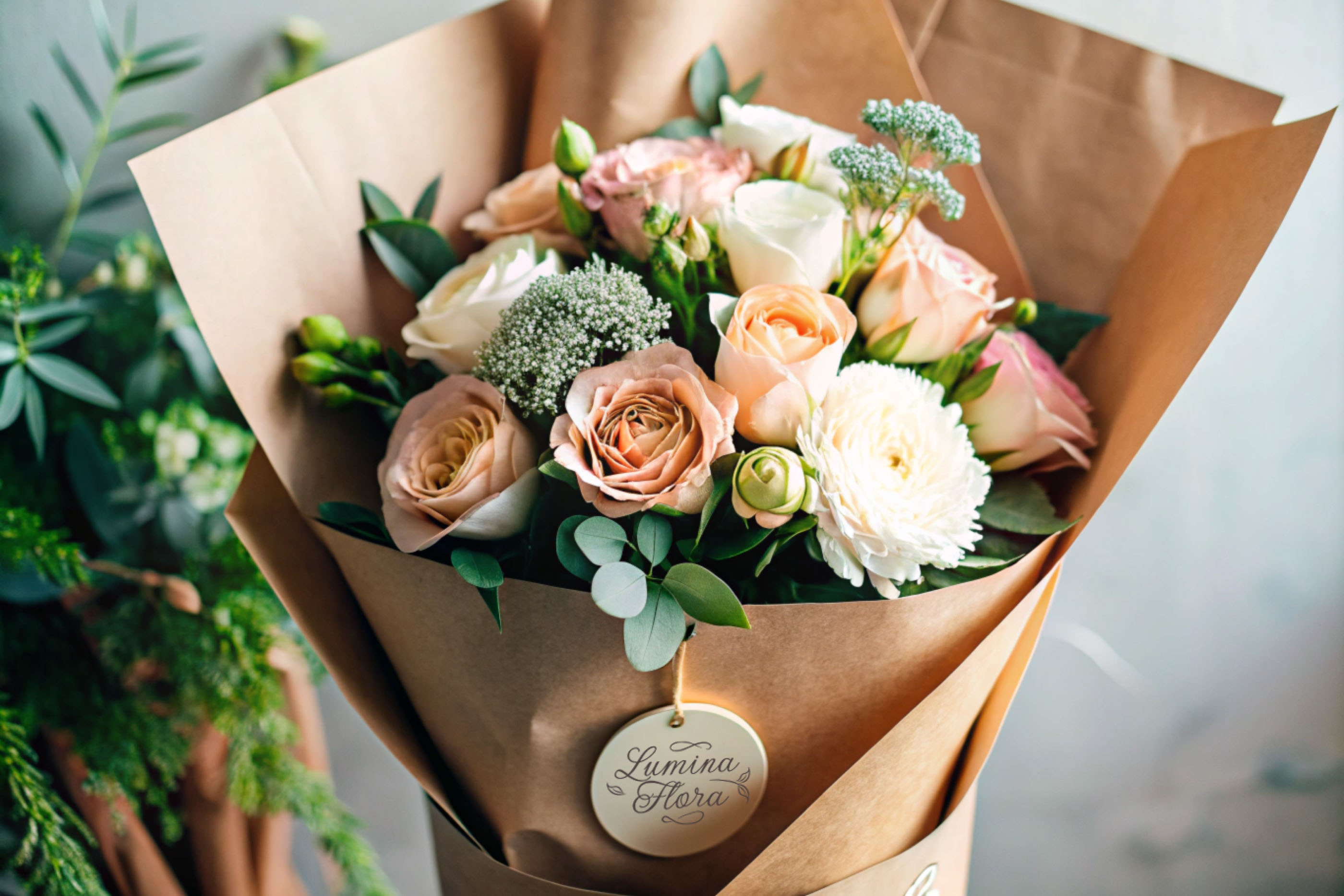 Lumina Flora - цветочные композиции. Леттеринг — Изображение №3 — Брендинг на Dprofile