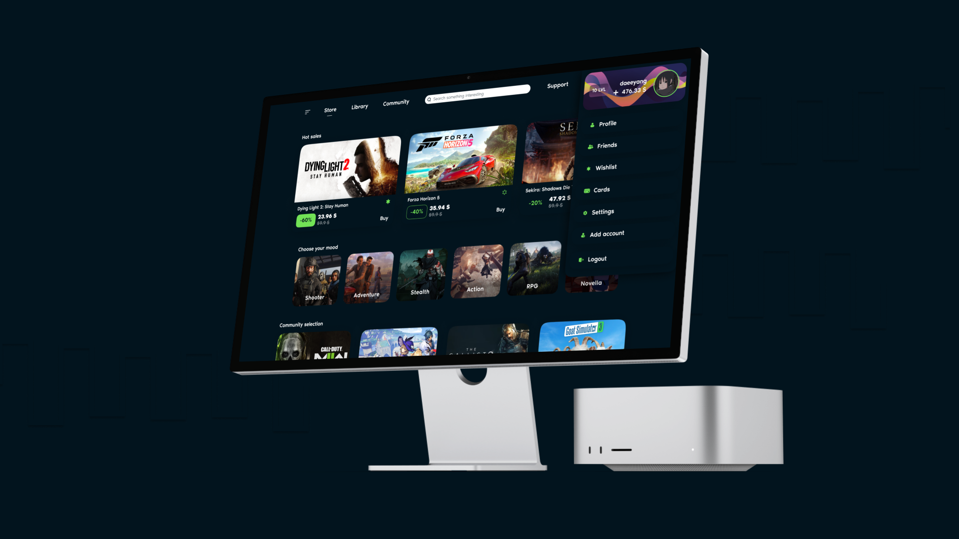 Концепт магазина игр 2023 - UI/UX & eCommerce Project — Изображение №7 — Интерфейсы, Брендинг на Dprofile