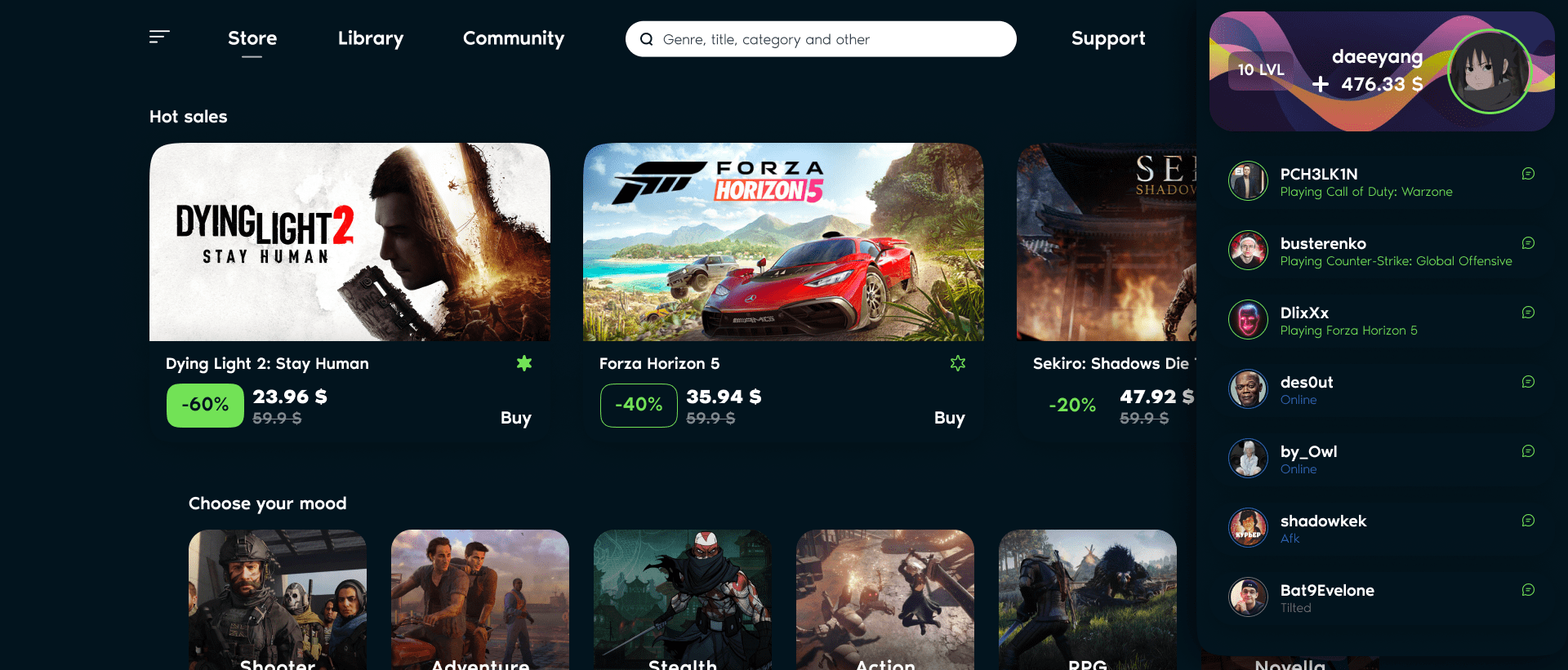 Концепт магазина игр 2023 - UI/UX & eCommerce Project — Изображение №9 — Интерфейсы, Брендинг на Dprofile