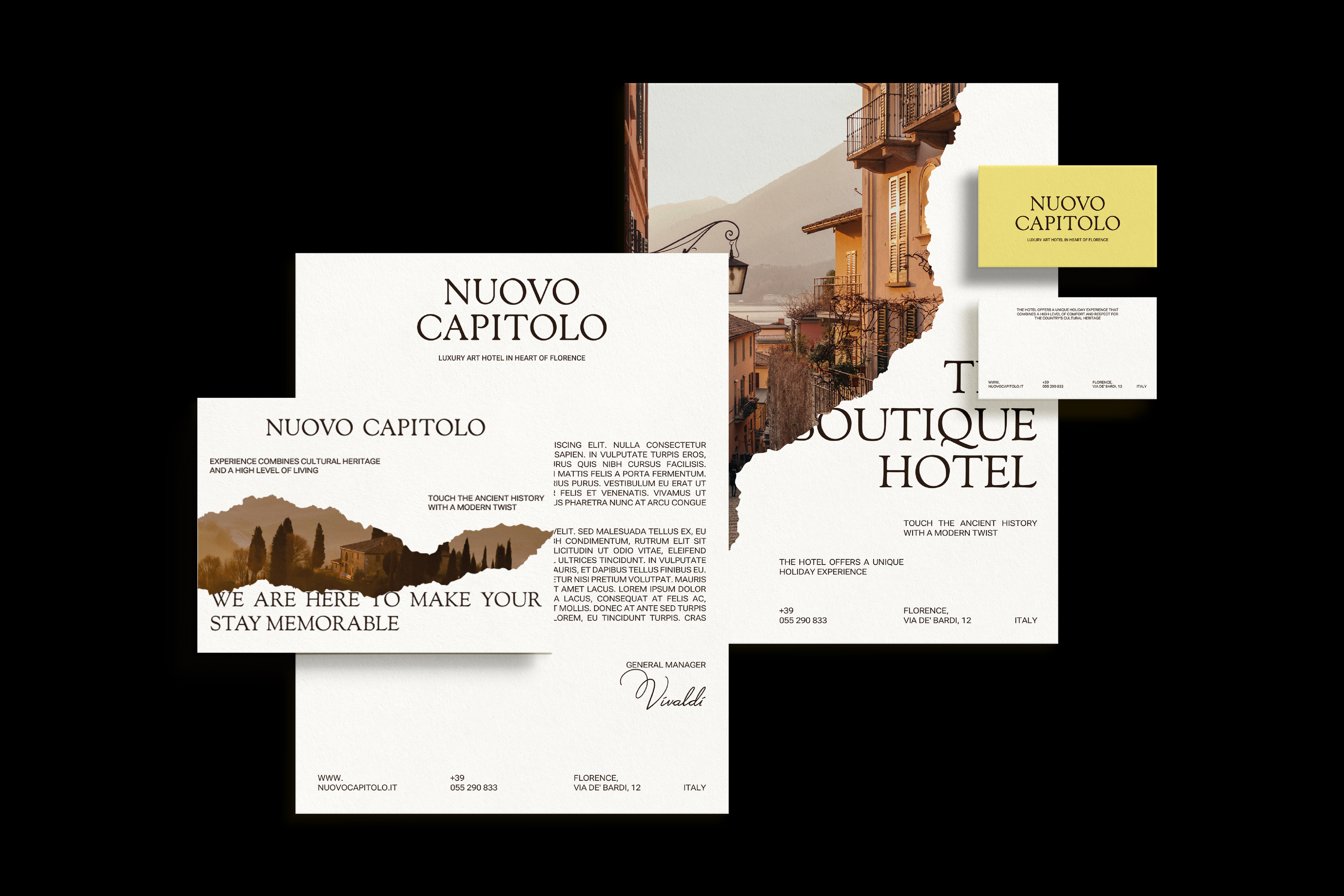 Nuovo capitolo / Айдентика для отеля — Изображение №12 — Брендинг, Графика на Dprofile