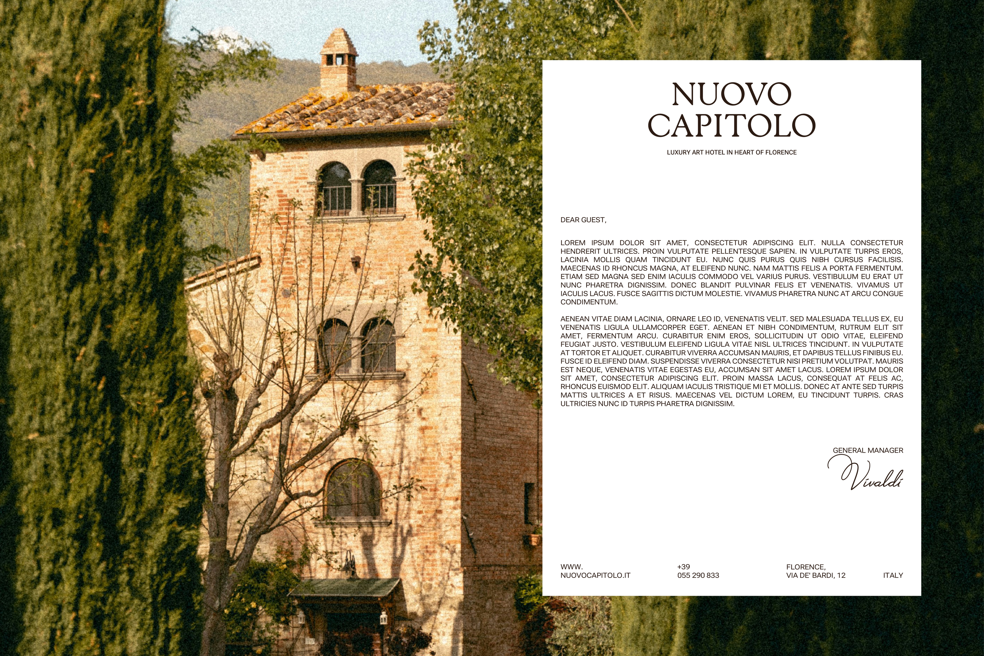 Nuovo capitolo / Айдентика для отеля — Изображение №7 — Брендинг, Графика на Dprofile