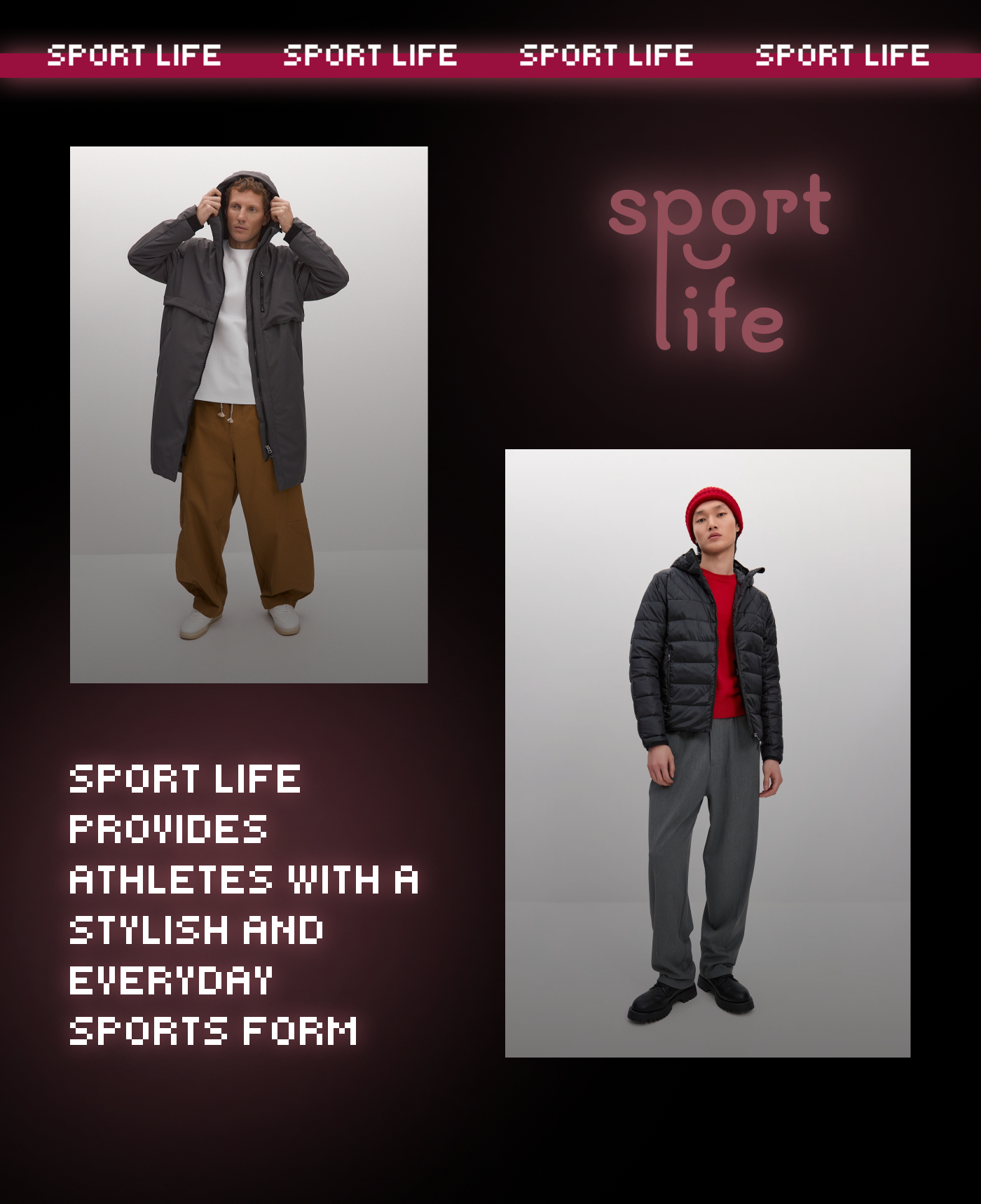 online sportswear store "sport life" — Изображение №1 — Интерфейсы на Dprofile