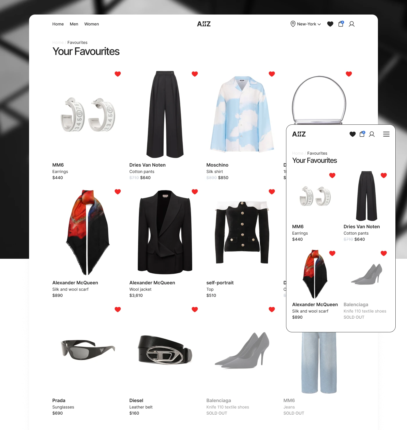 AllZ | Интернет-магазин | UX/UI Дизайн — Изображение №6 — Интерфейсы на Dprofile