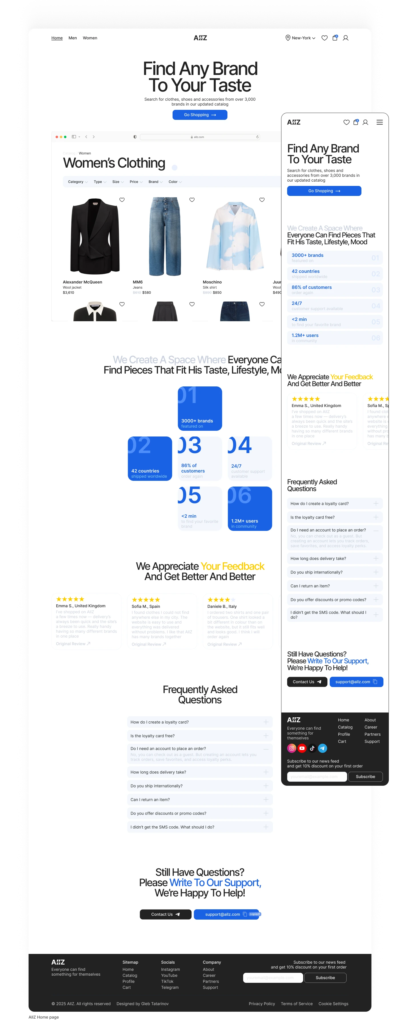 AllZ | Интернет-магазин | UX/UI Дизайн — Изображение №4 — Интерфейсы на Dprofile