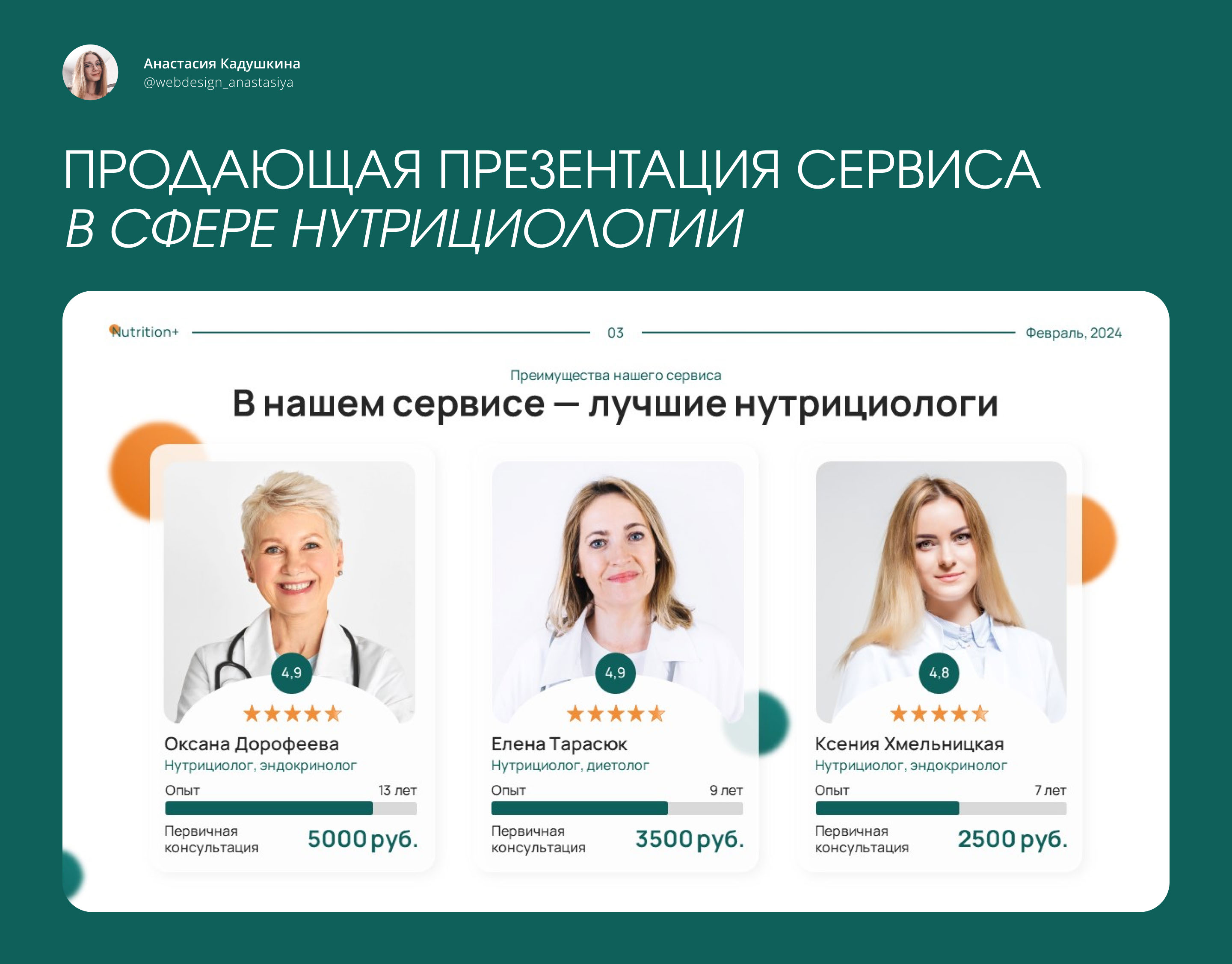 Презентация мобильного сервиса в сфере нутрцииологии — Изображение №1 — Графика, Маркетинг на Dprofile