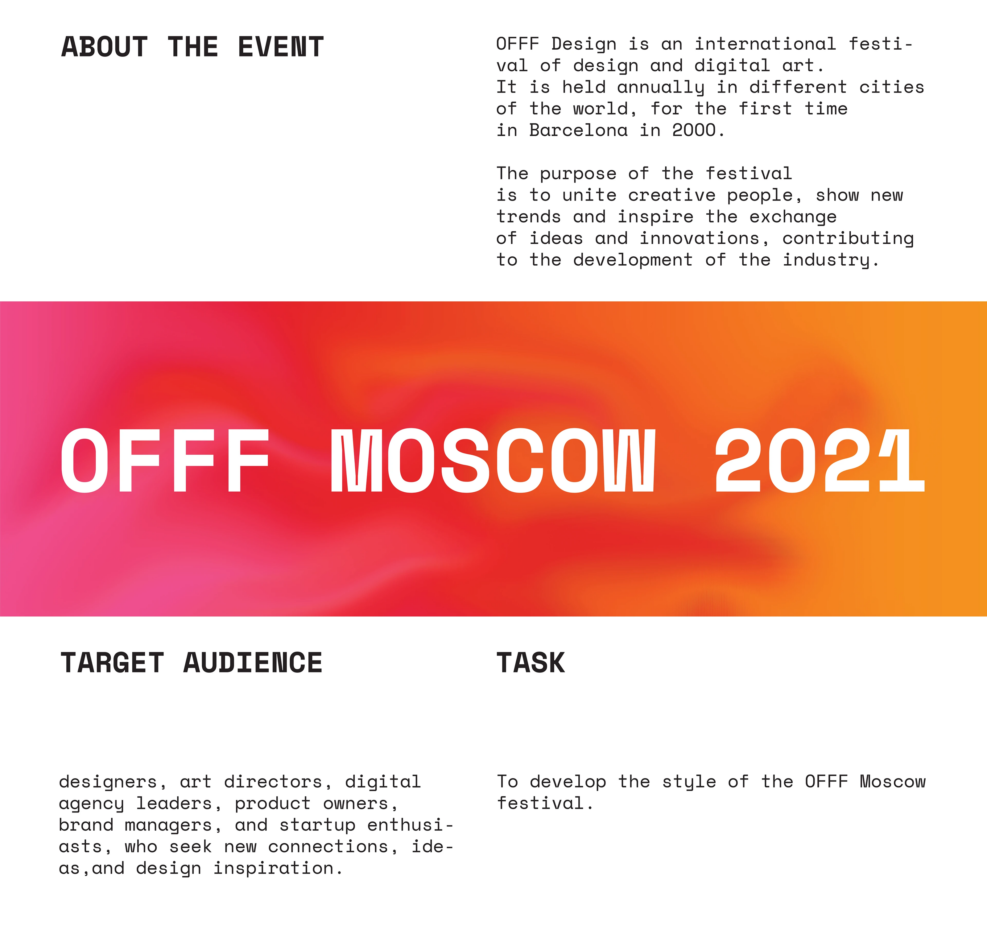 Айдентика фестиваля OFFF Moscow 2021 — Изображение №2 — Брендинг на Dprofile