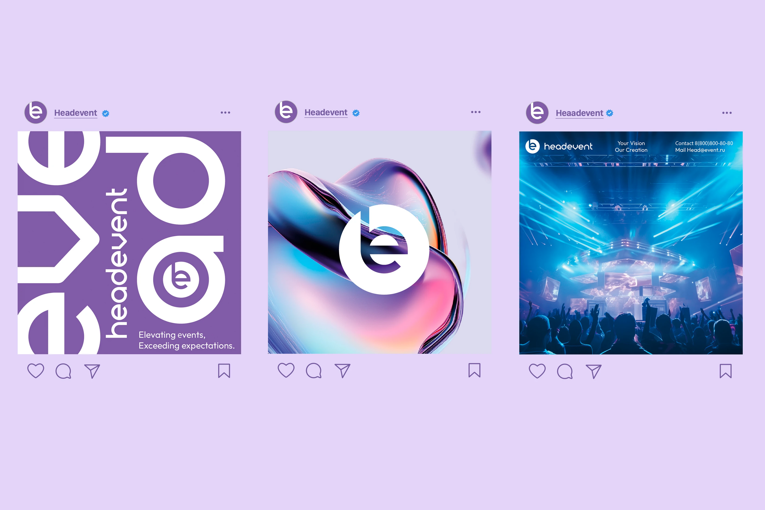 Logotype event organization Headevent — Изображение №3 — Брендинг на Dprofile