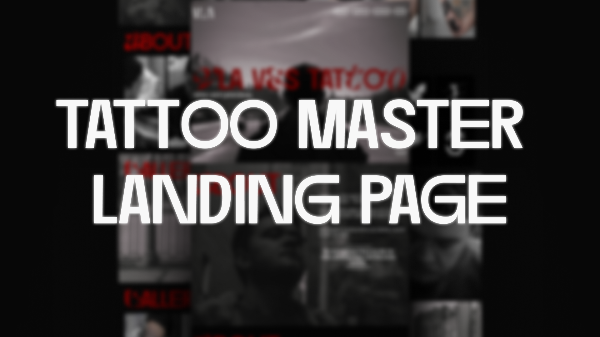 Vla Ves Tattoo Landing Page — Изображение №1 — Интерфейсы, Брендинг на Dprofile