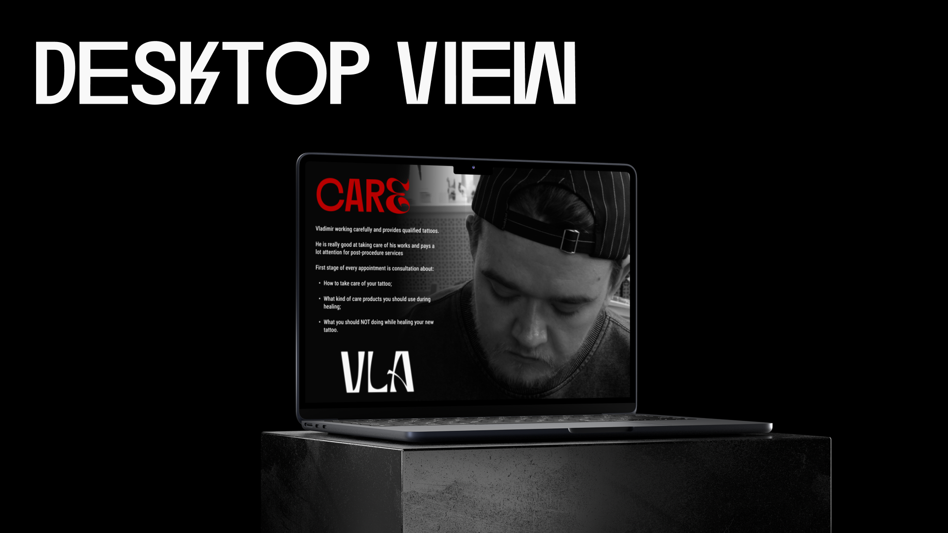 Vla Ves Tattoo Landing Page — Изображение №3 — Интерфейсы, Брендинг на Dprofile