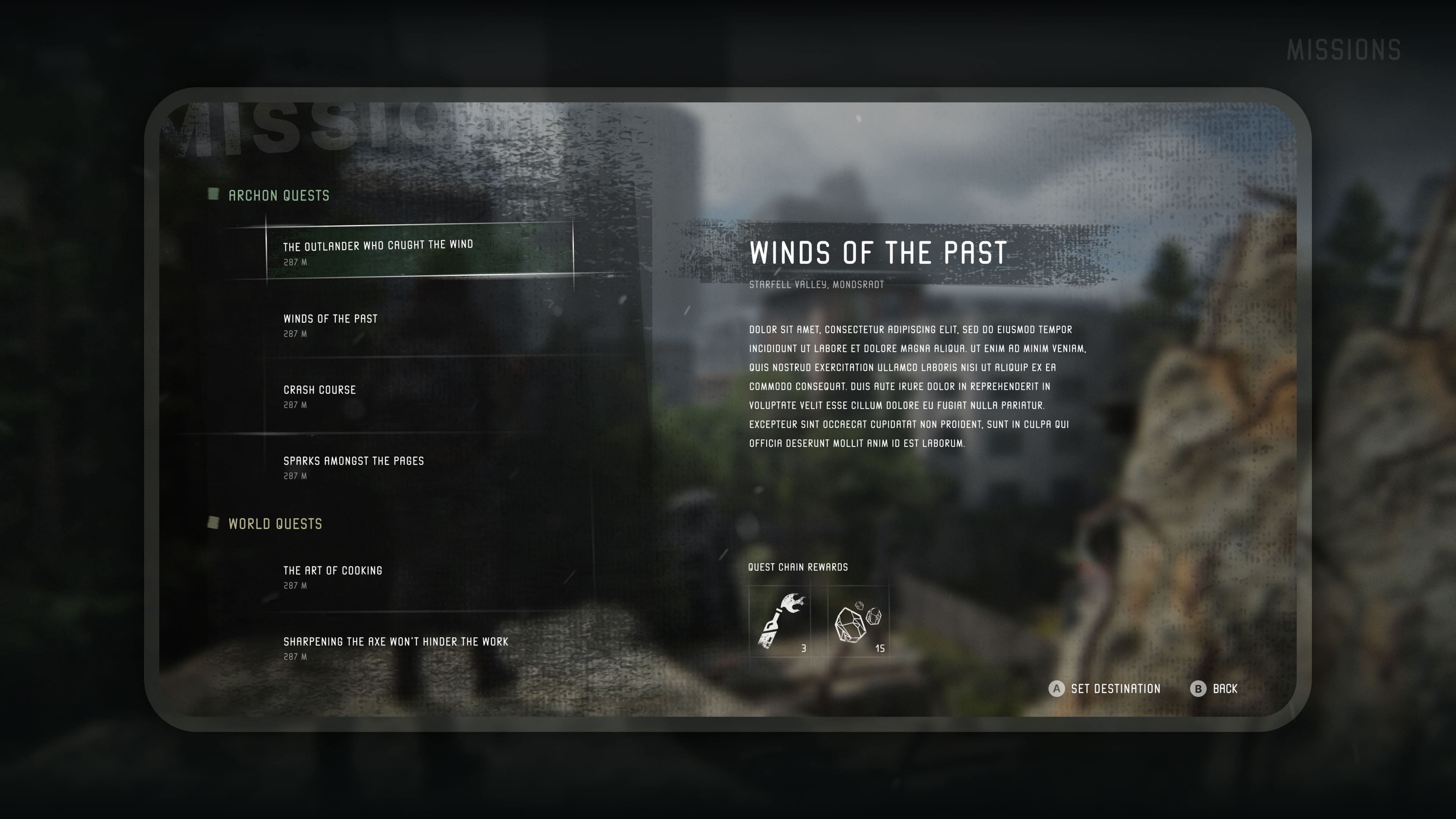 Game concept UI "Journey To Nowhere" 2022 — Изображение №6 — Интерфейсы на Dprofile