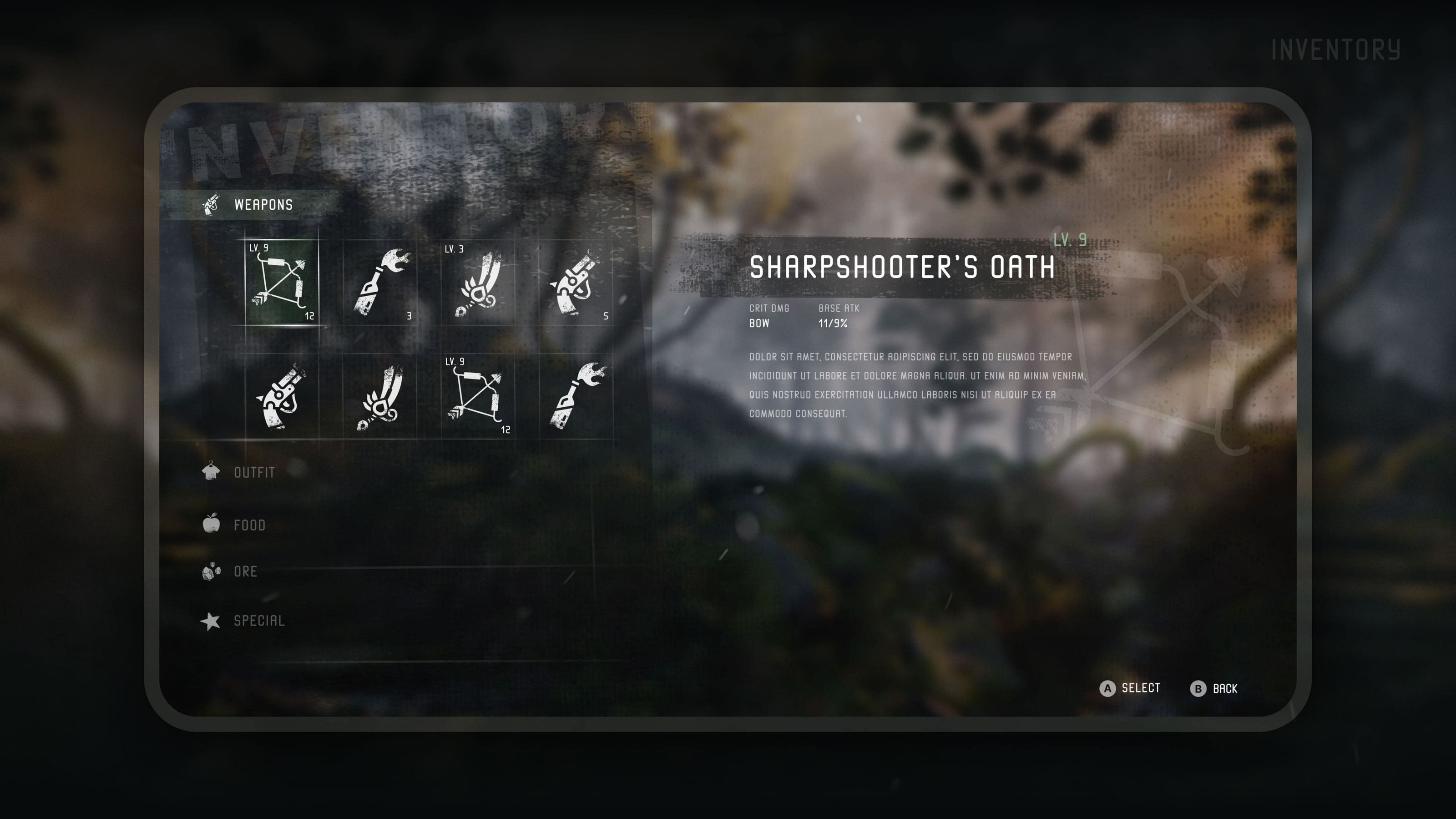 Game concept UI "Journey To Nowhere" 2022 — Изображение №8 — Интерфейсы на Dprofile