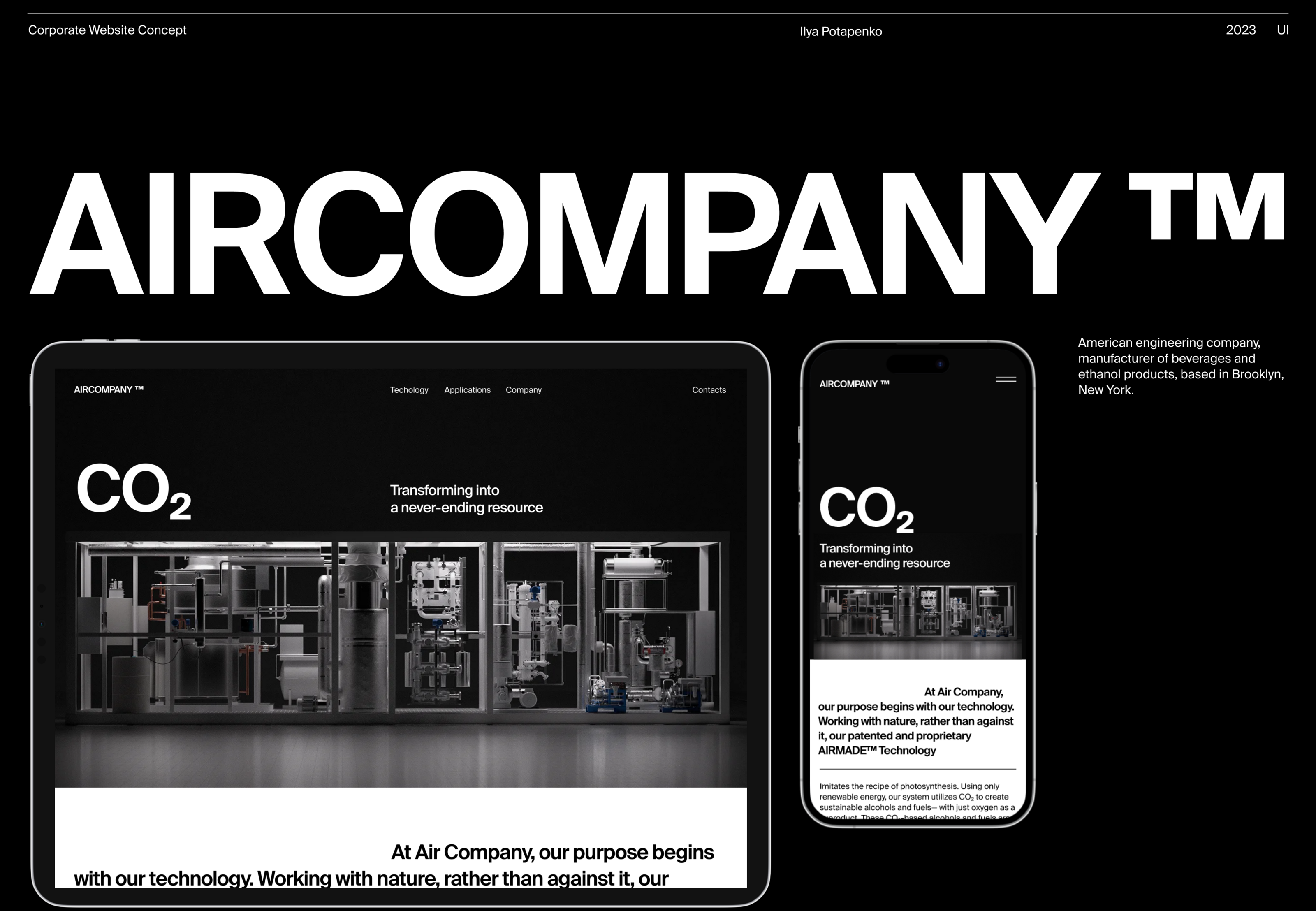 AIRCOMPANY™ — Corporate Website Concept — Изображение №1 — Интерфейсы, Иллюстрация на Dprofile