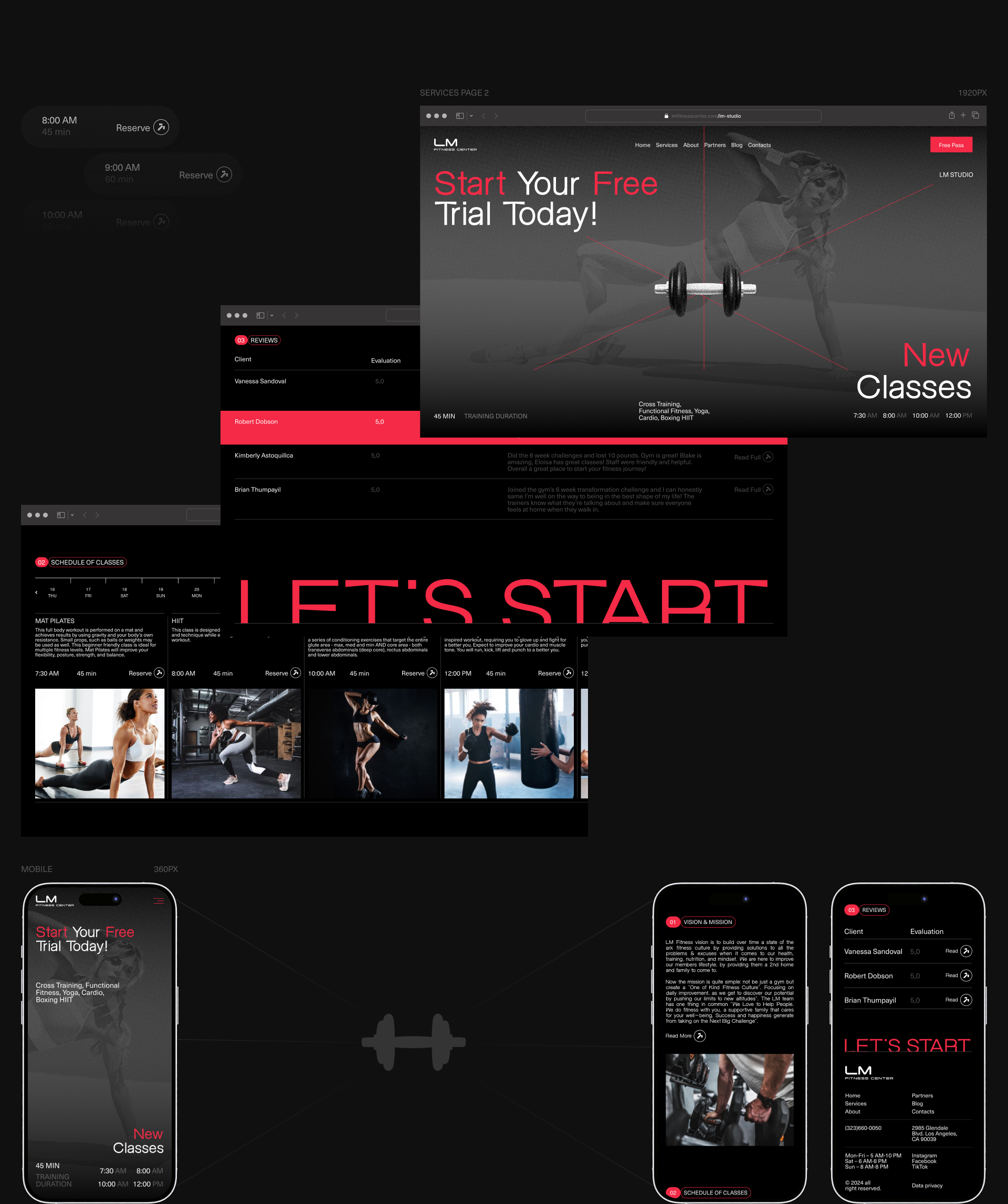 LM Fitness Center — Изображение №7 — Интерфейсы, Брендинг на Dprofile