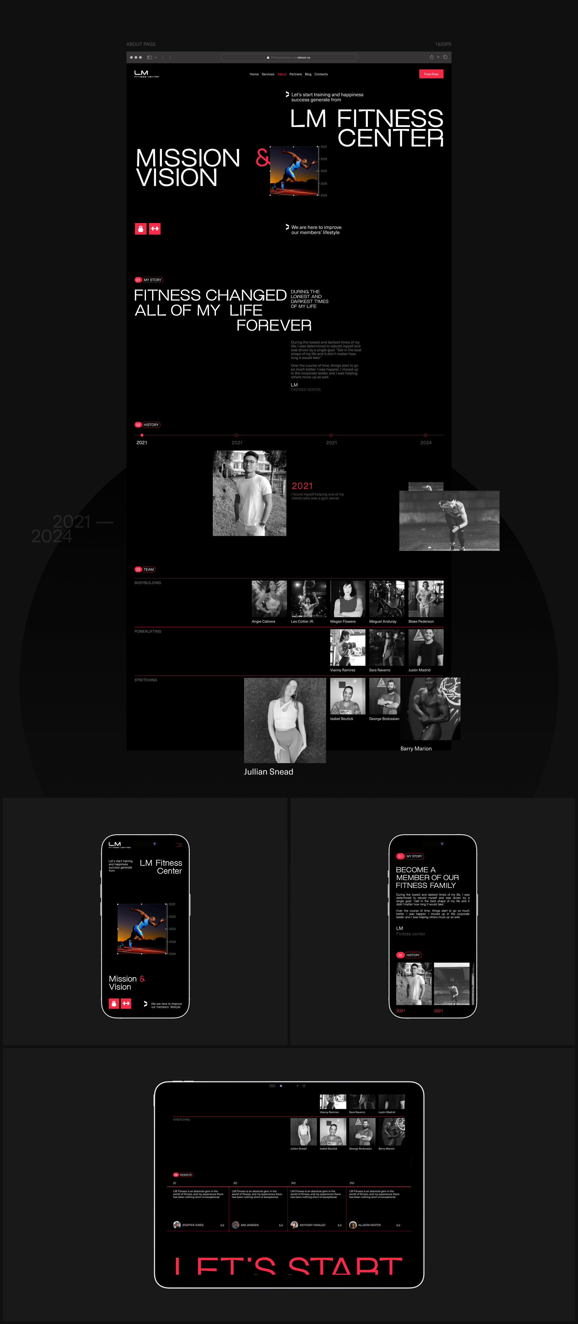 LM Fitness Center — Изображение №9 — Интерфейсы, Брендинг на Dprofile