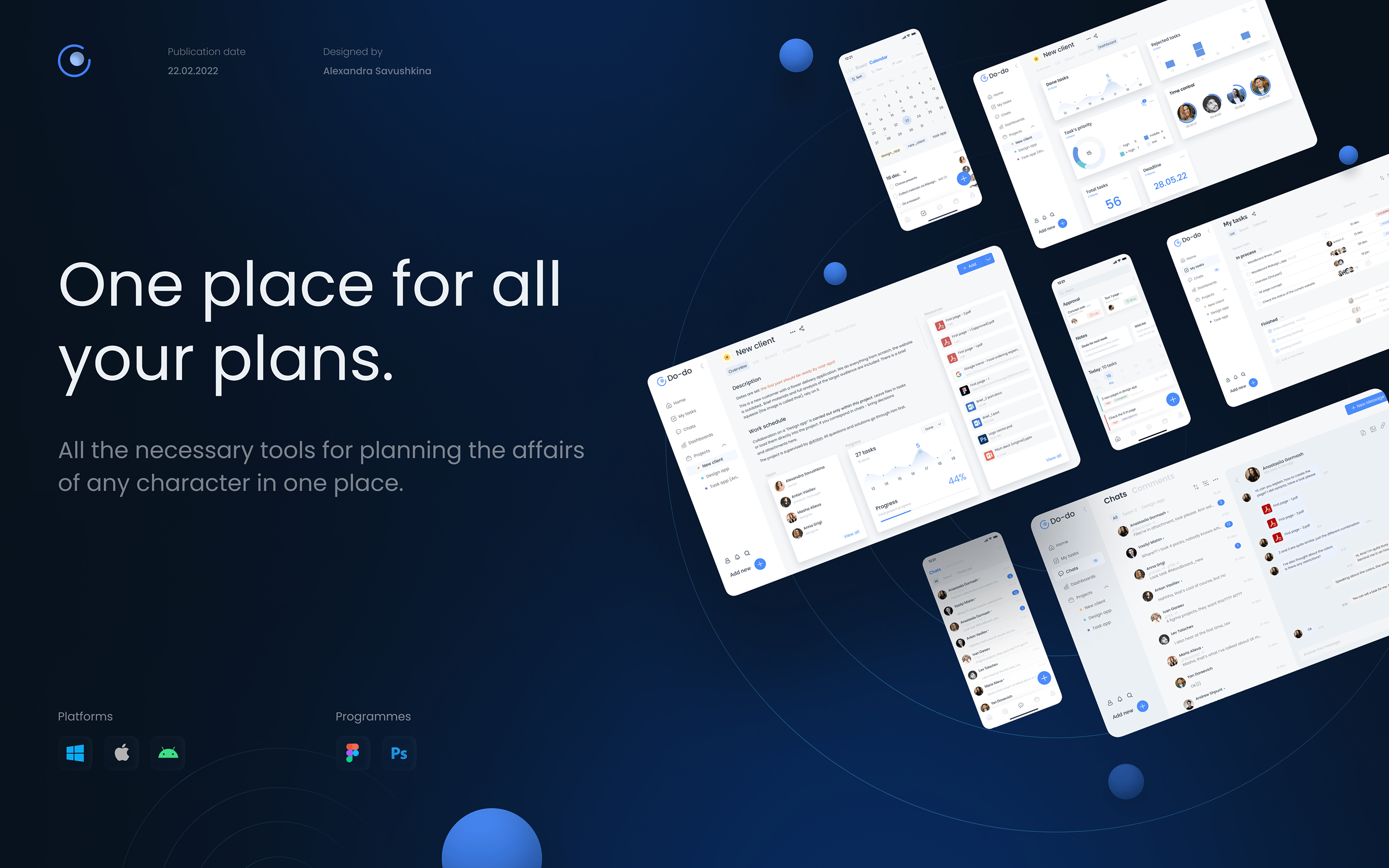 Do-do – productivity app UX/UI design — Изображение №1 — Интерфейсы на Dprofile